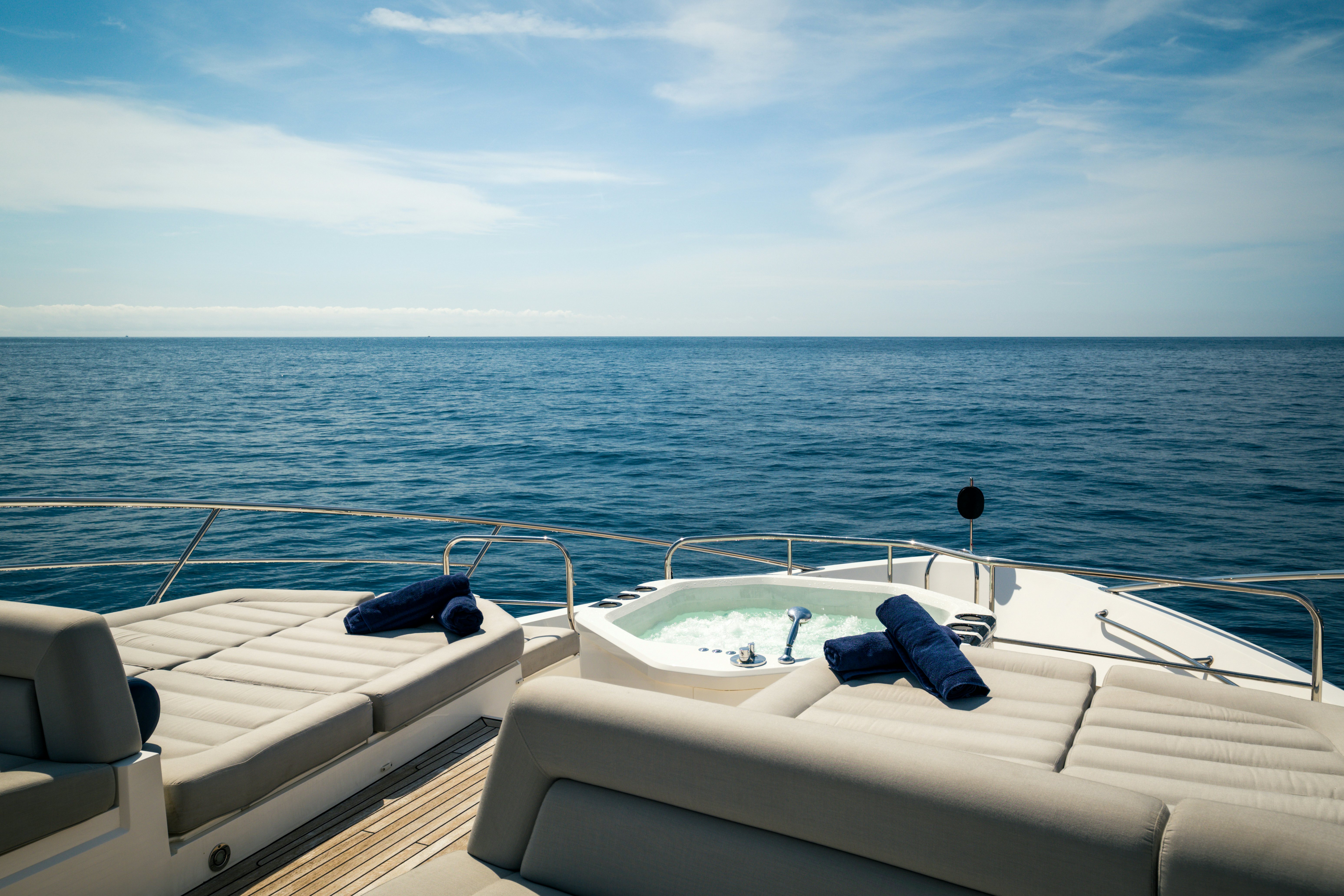 a boat on the water aboard MERCY OCEANS Yacht for Sale