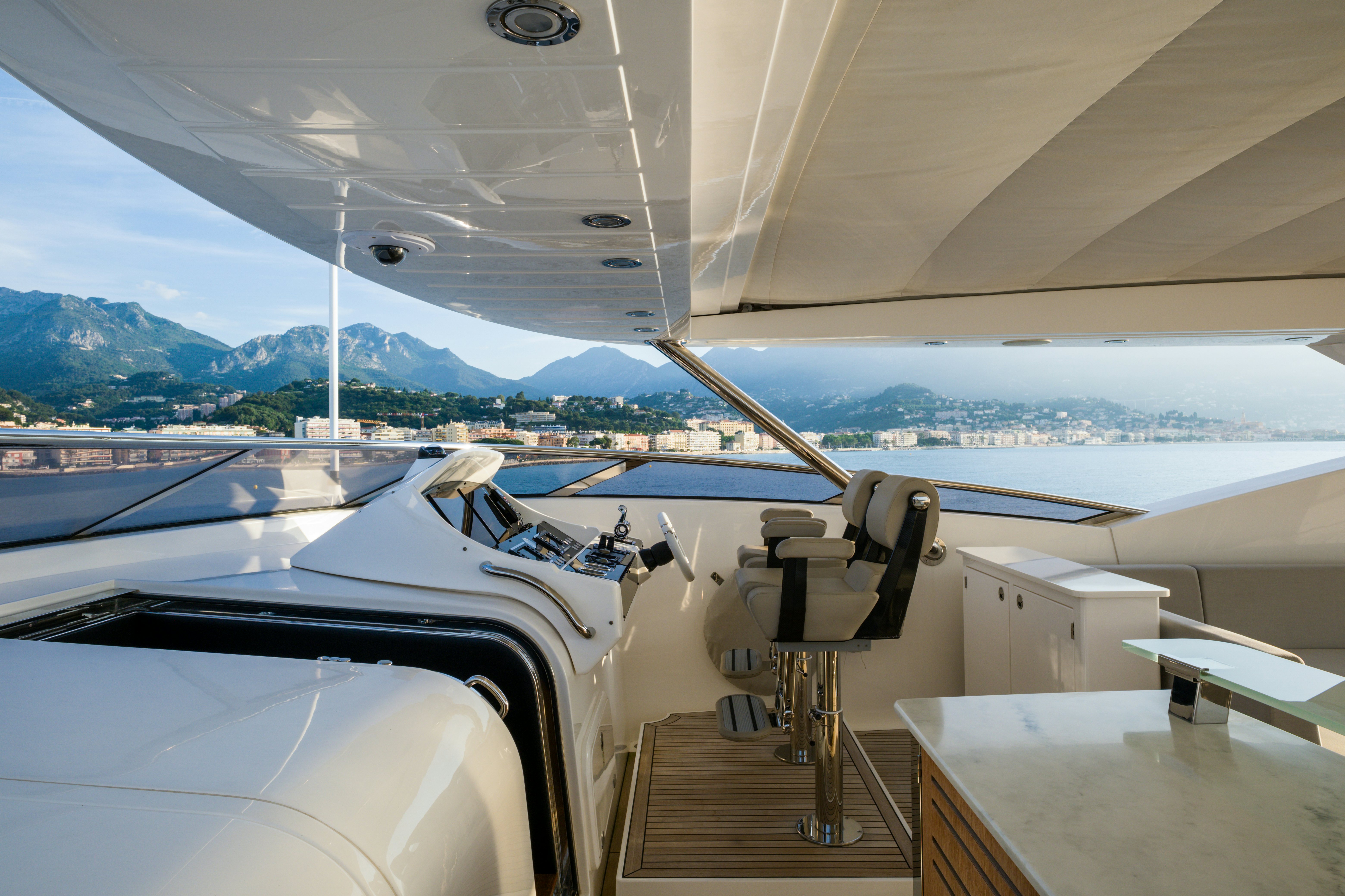 a cockpit of a plane aboard MERCY OCEANS Yacht for Sale