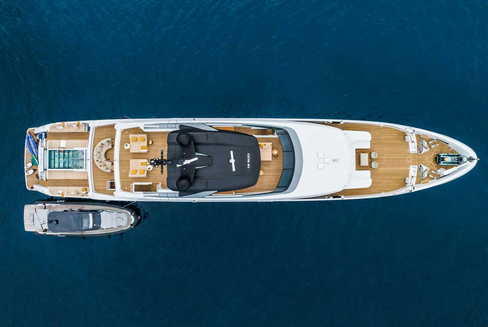 a close-up of a space ship aboard R.M.F Yacht for Charter