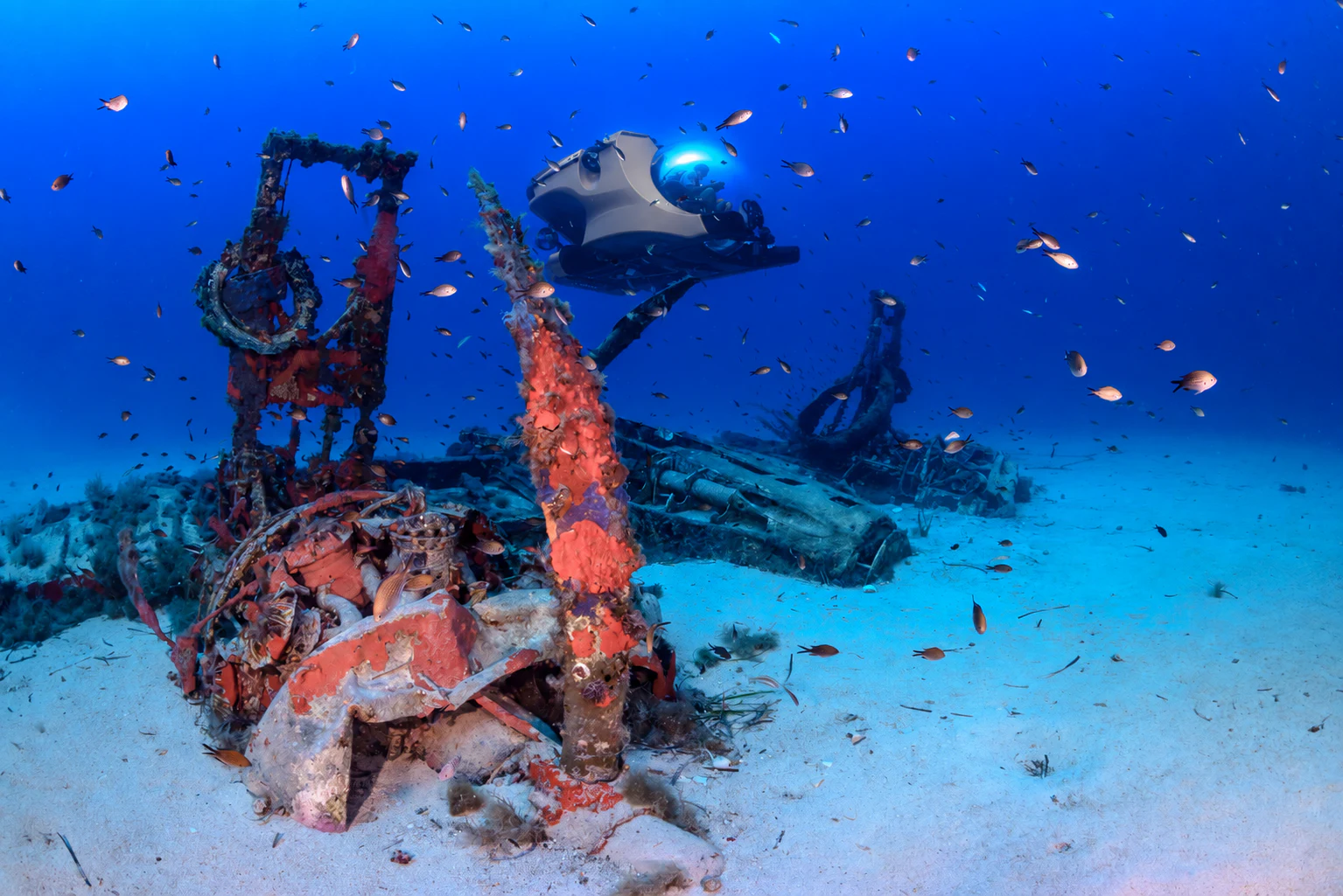 a group of tanks in a snowy place aboard ZEMBRA Yacht for Charter