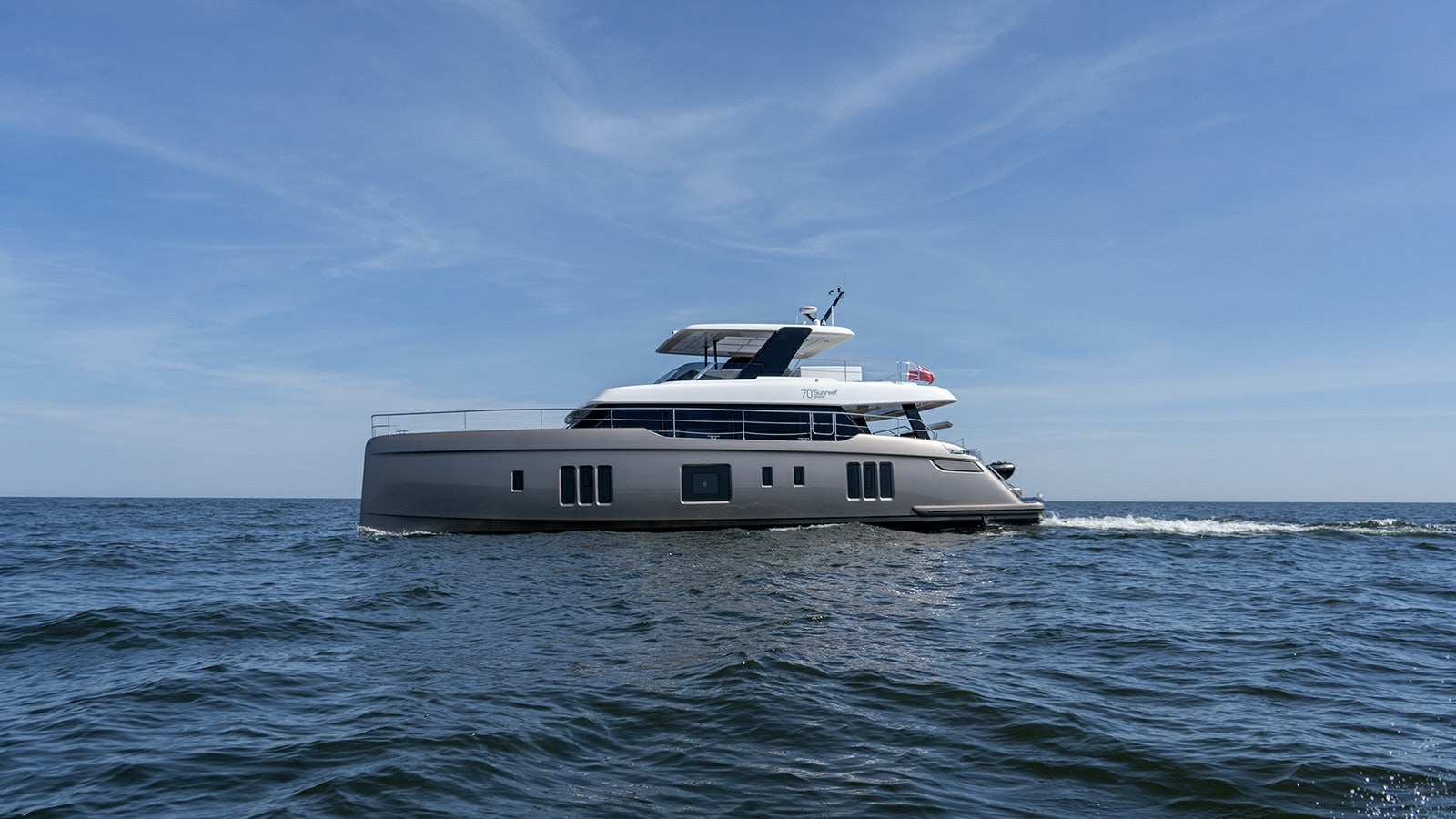 a boat in the water aboard AMILEO Yacht for Charter