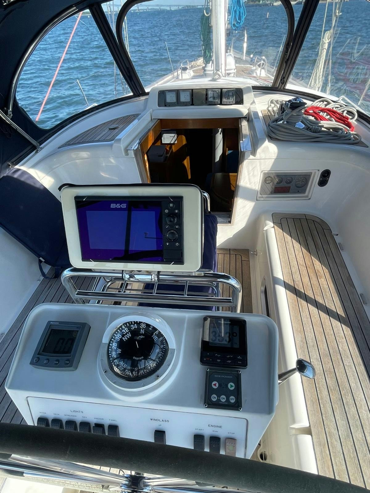 inside of a car aboard DREAM AGAIN II Yacht for Sale
