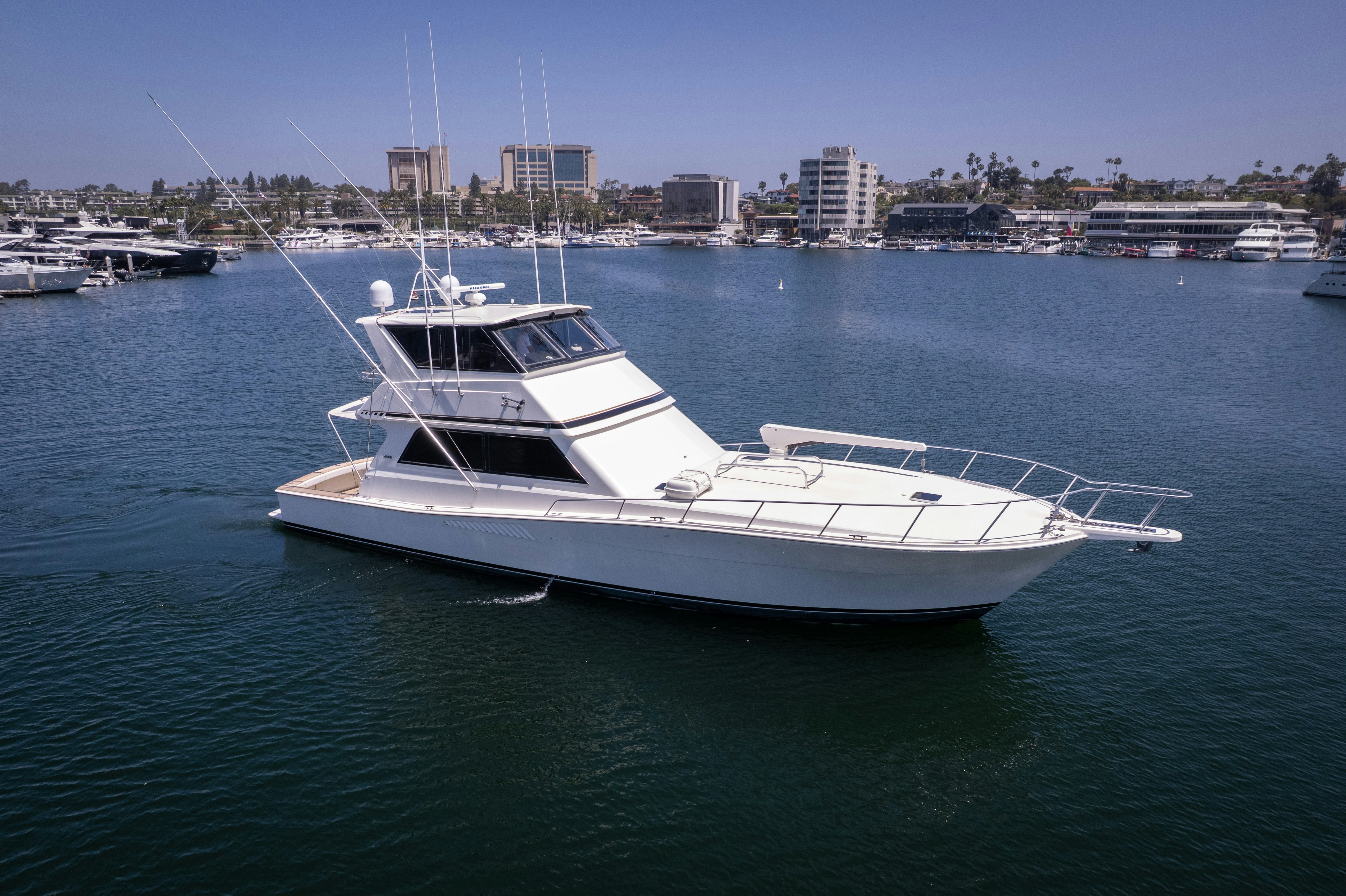 a white boat in the water aboard FAN TAIL II Yacht for Sale