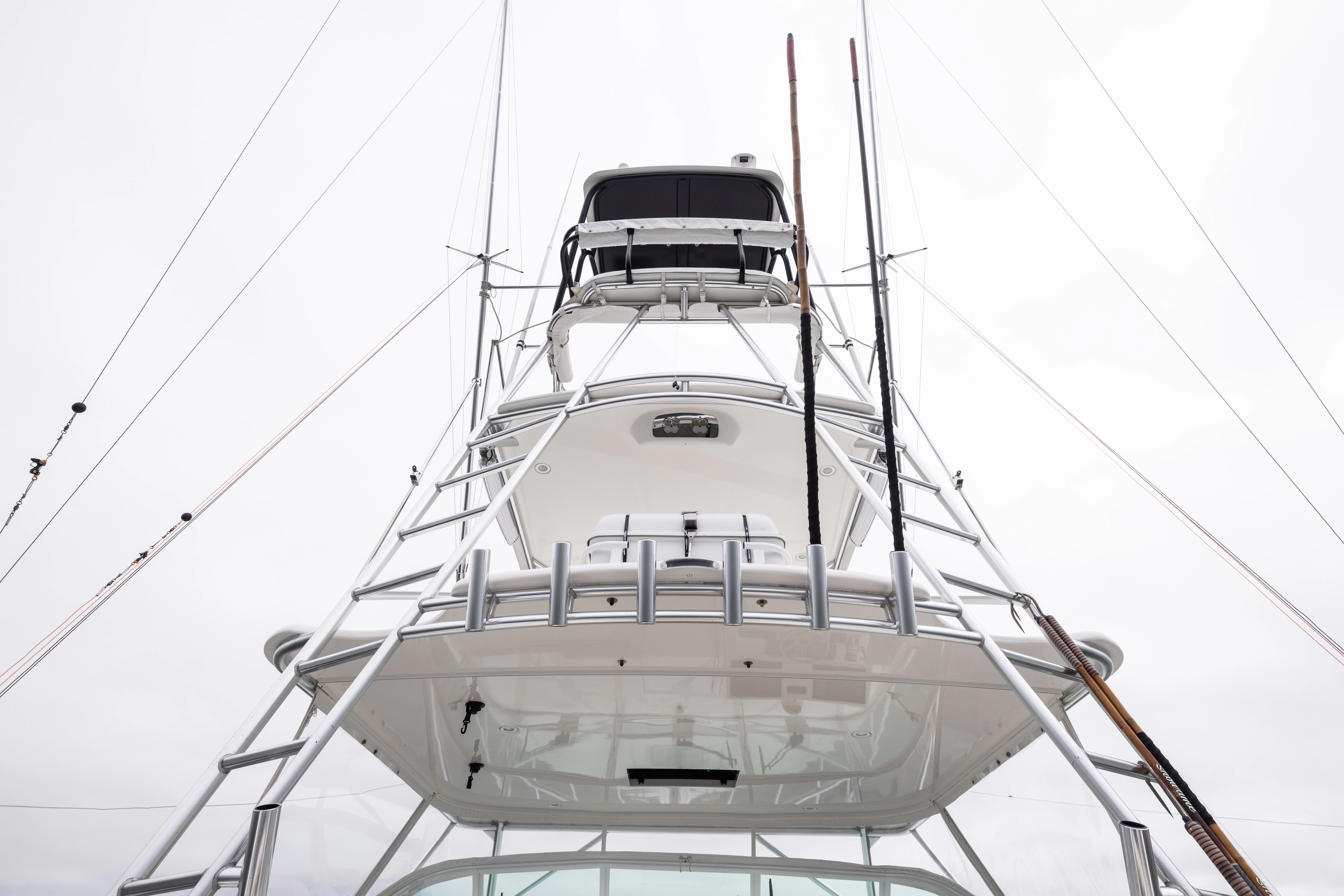 a white sailboat with ropes aboard SHOW TIME Yacht for Sale