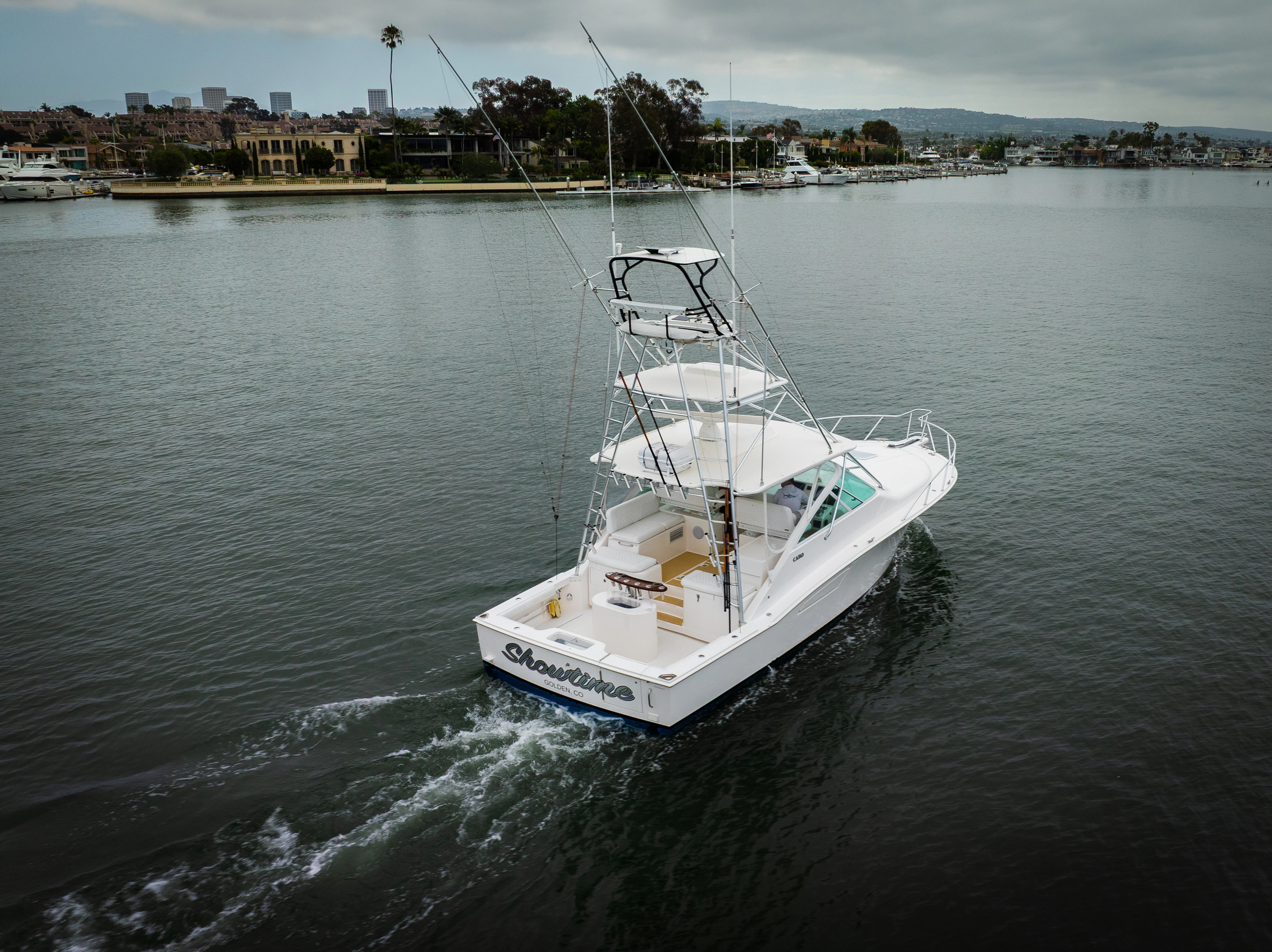 a boat on the water aboard SHOW TIME Yacht for Sale