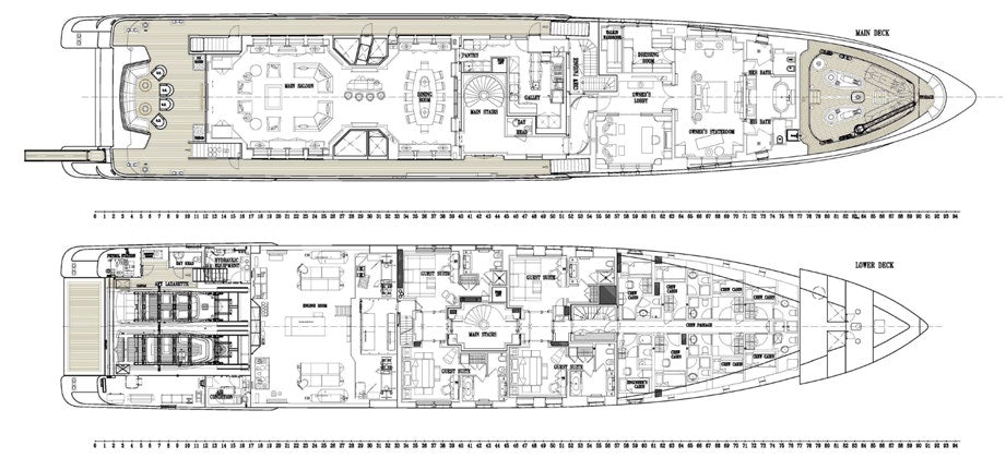 diagram aboard SCOTT FREE Yacht for Charter