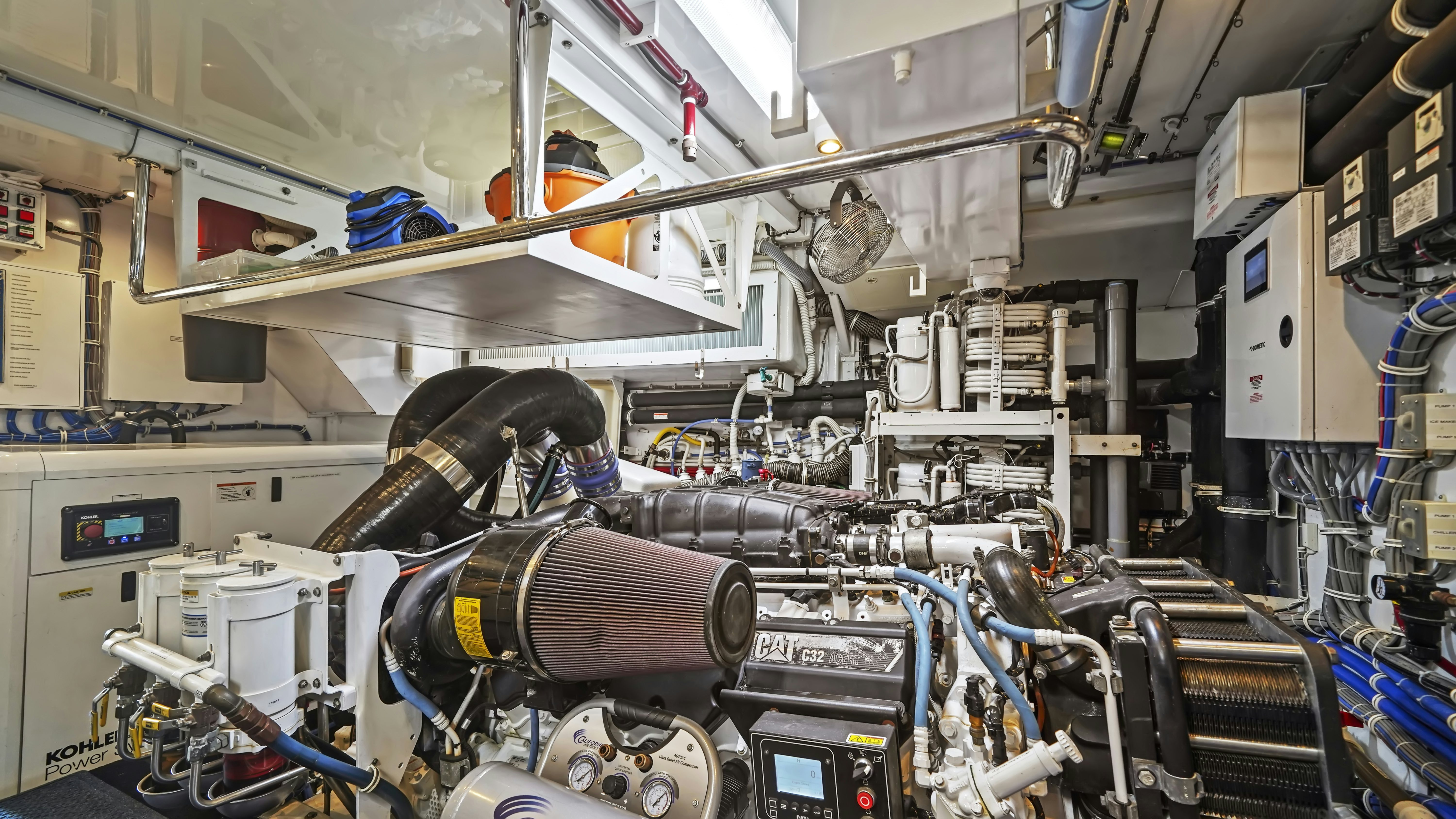 a machine with a large metal pipe aboard SURPLUS LINES Yacht for Sale