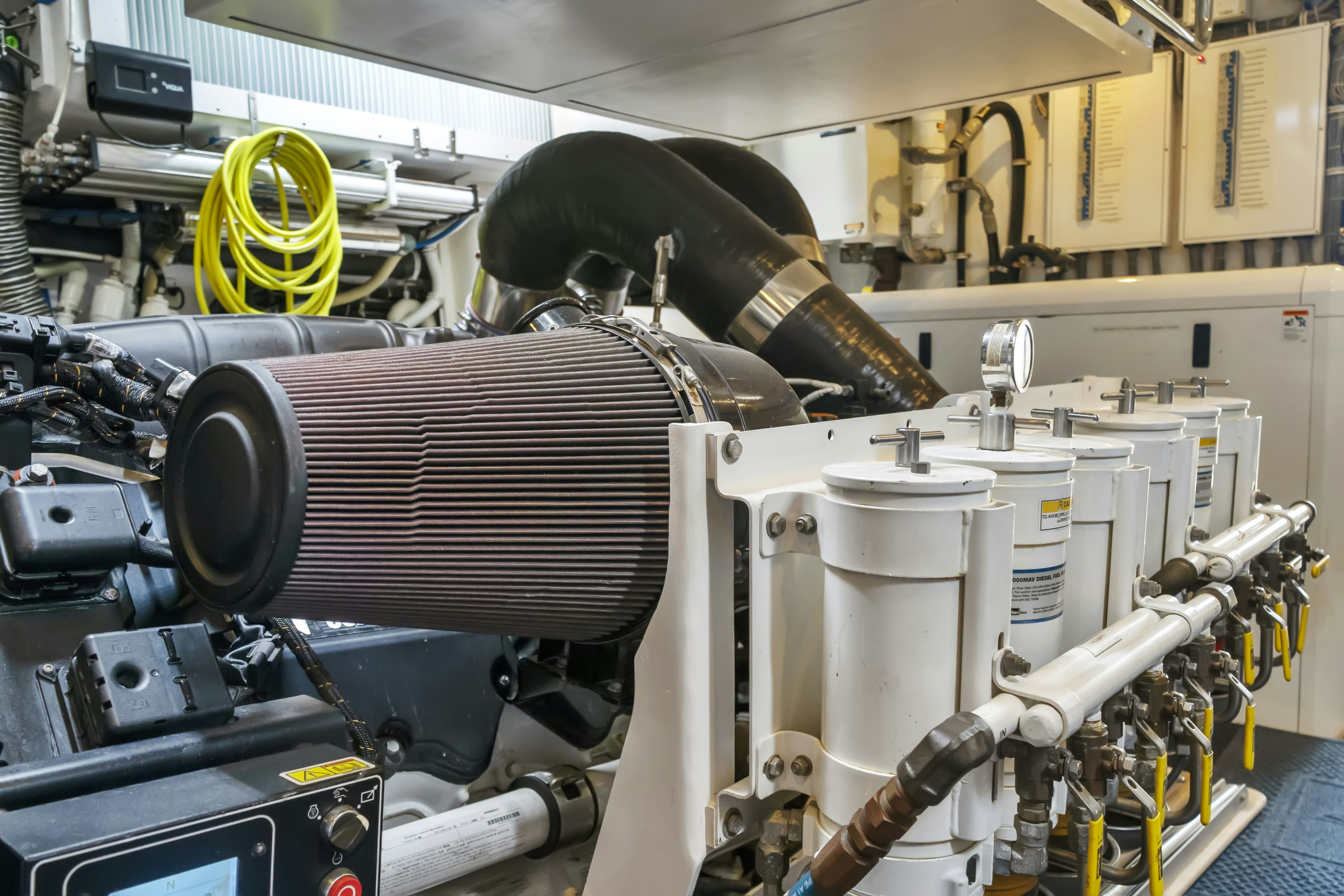 a large machine with a large metal cylinder aboard SURPLUS LINES Yacht for Sale