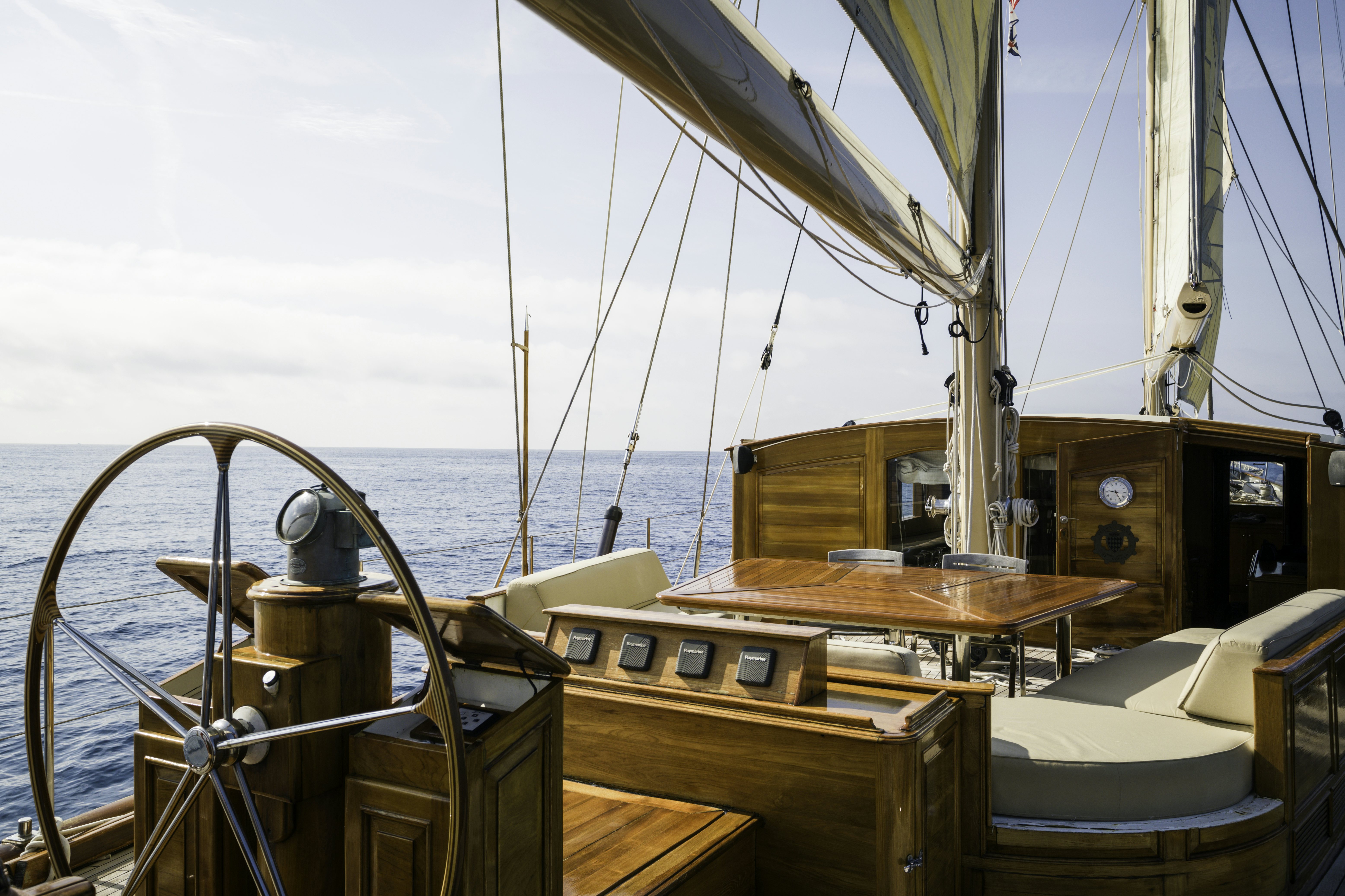 a boat on the water aboard STRANGERS IN THE NIGHT Yacht for Sale