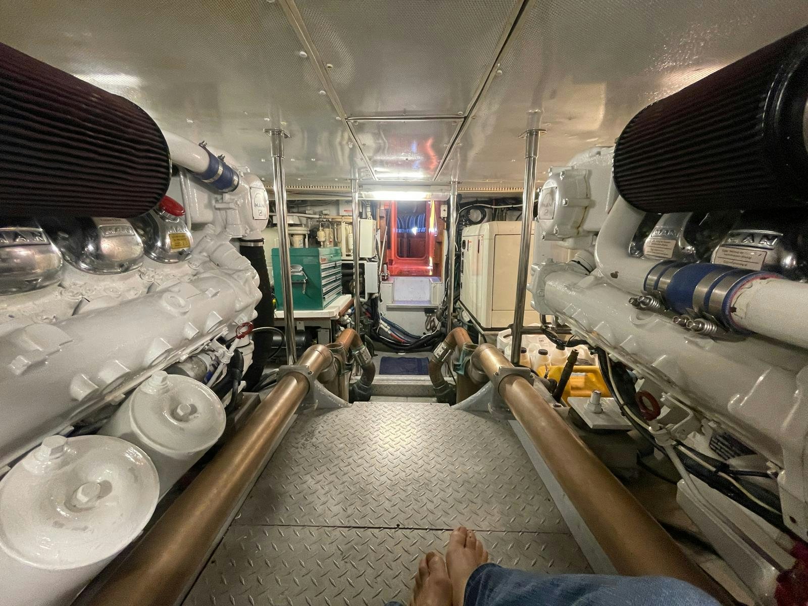 a close-up of a machine aboard SOUTHERLY Yacht for Sale