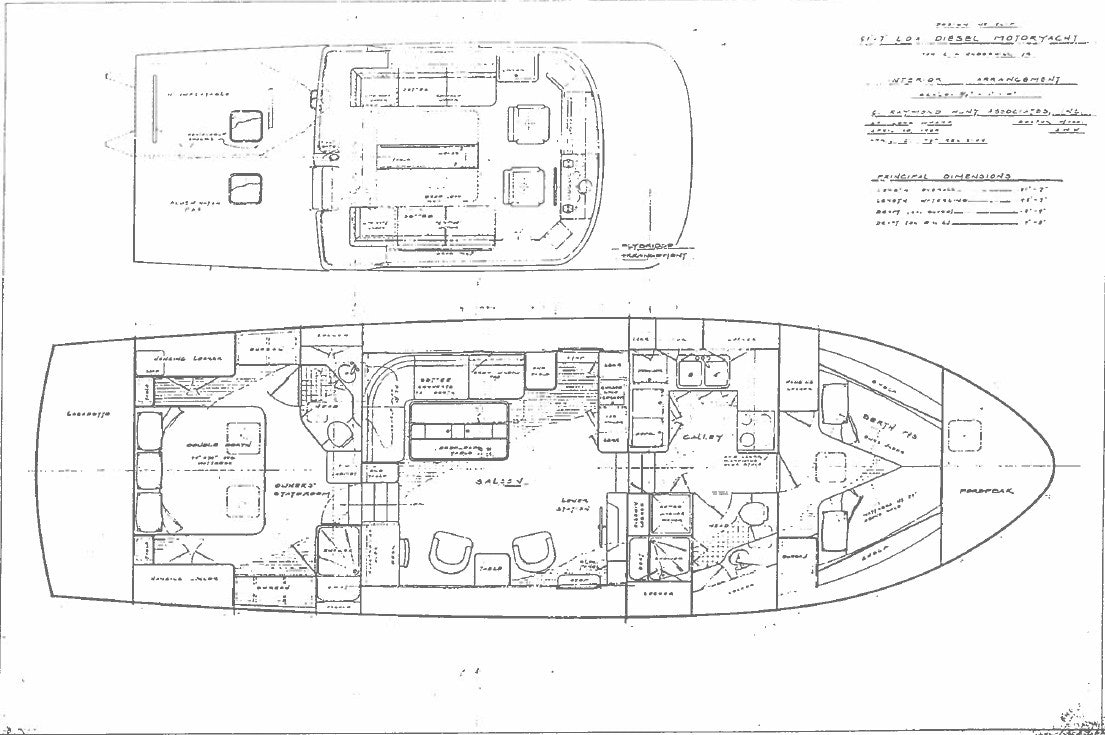 diagram, engineering drawing aboard SOUTHERLY Yacht for Sale