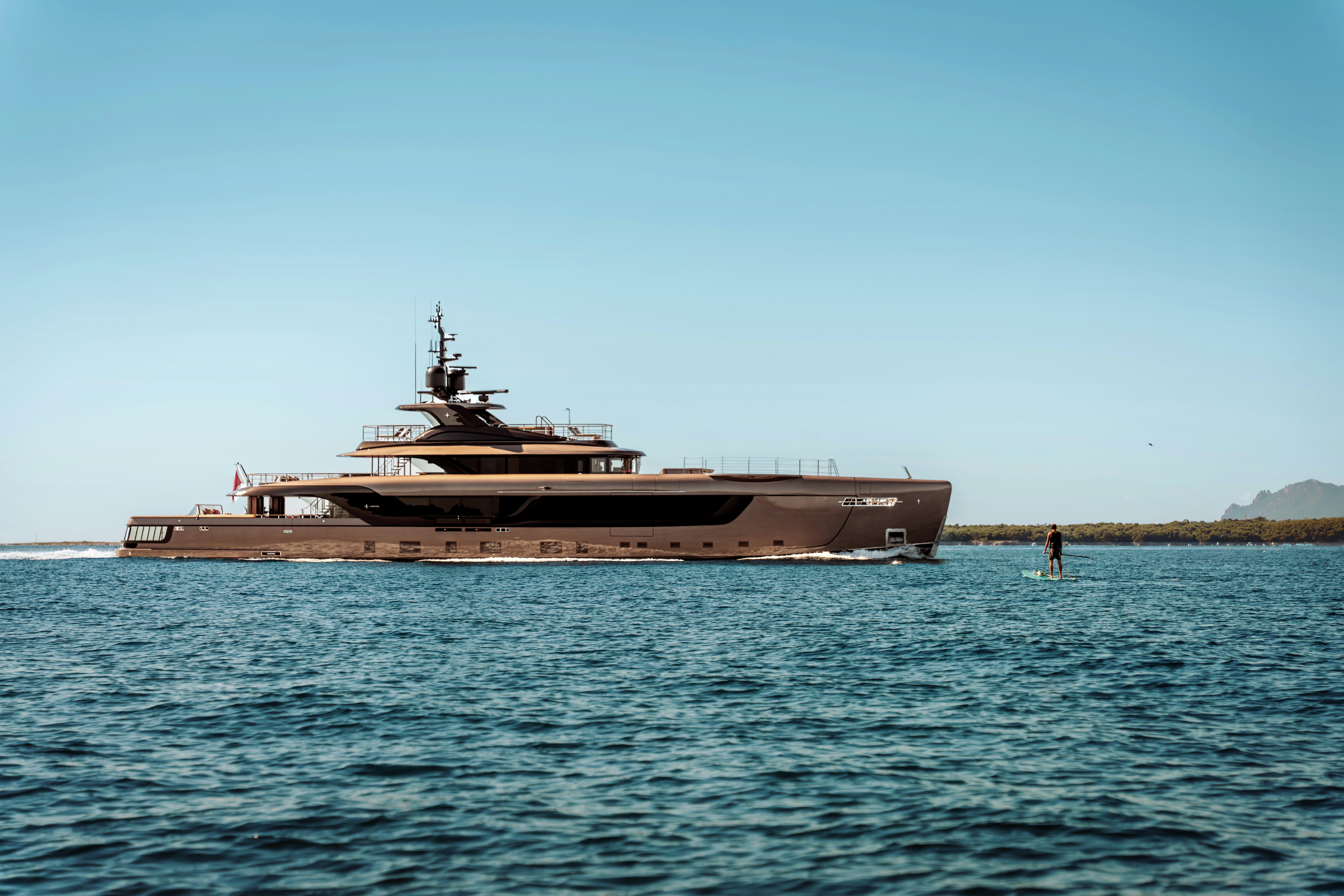 a large ship in the water aboard S-FORCE 55 HULL #4 Yacht for Sale