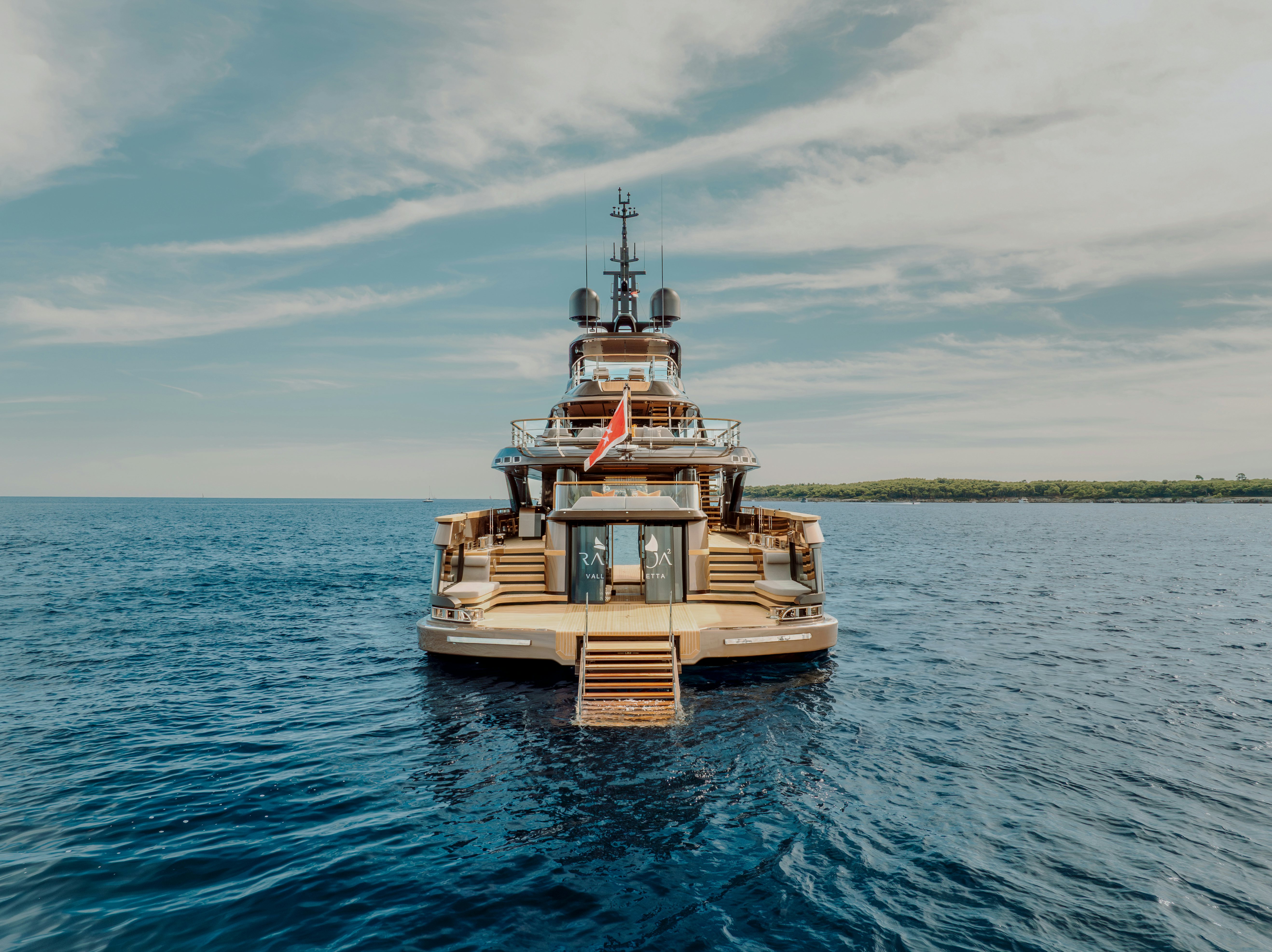 a boat in the water with Maiden's Tower in the background aboard S-FORCE 55 HULL #4 Yacht for Sale