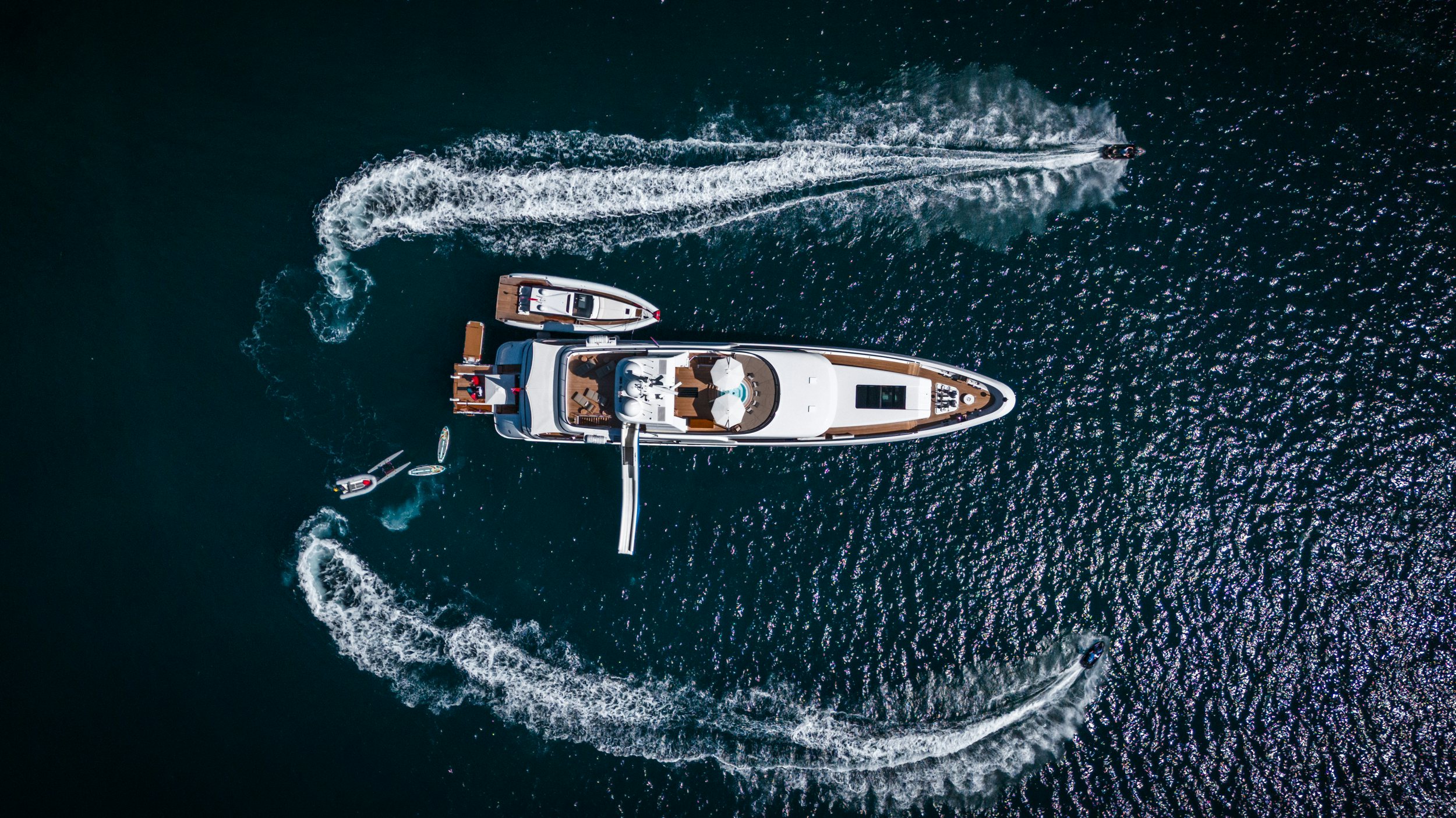 a boat in the water aboard GLADIATOR Yacht for Charter