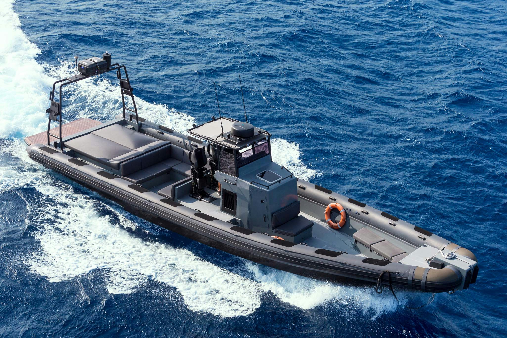 a boat in the water aboard RH THREE Yacht for Charter