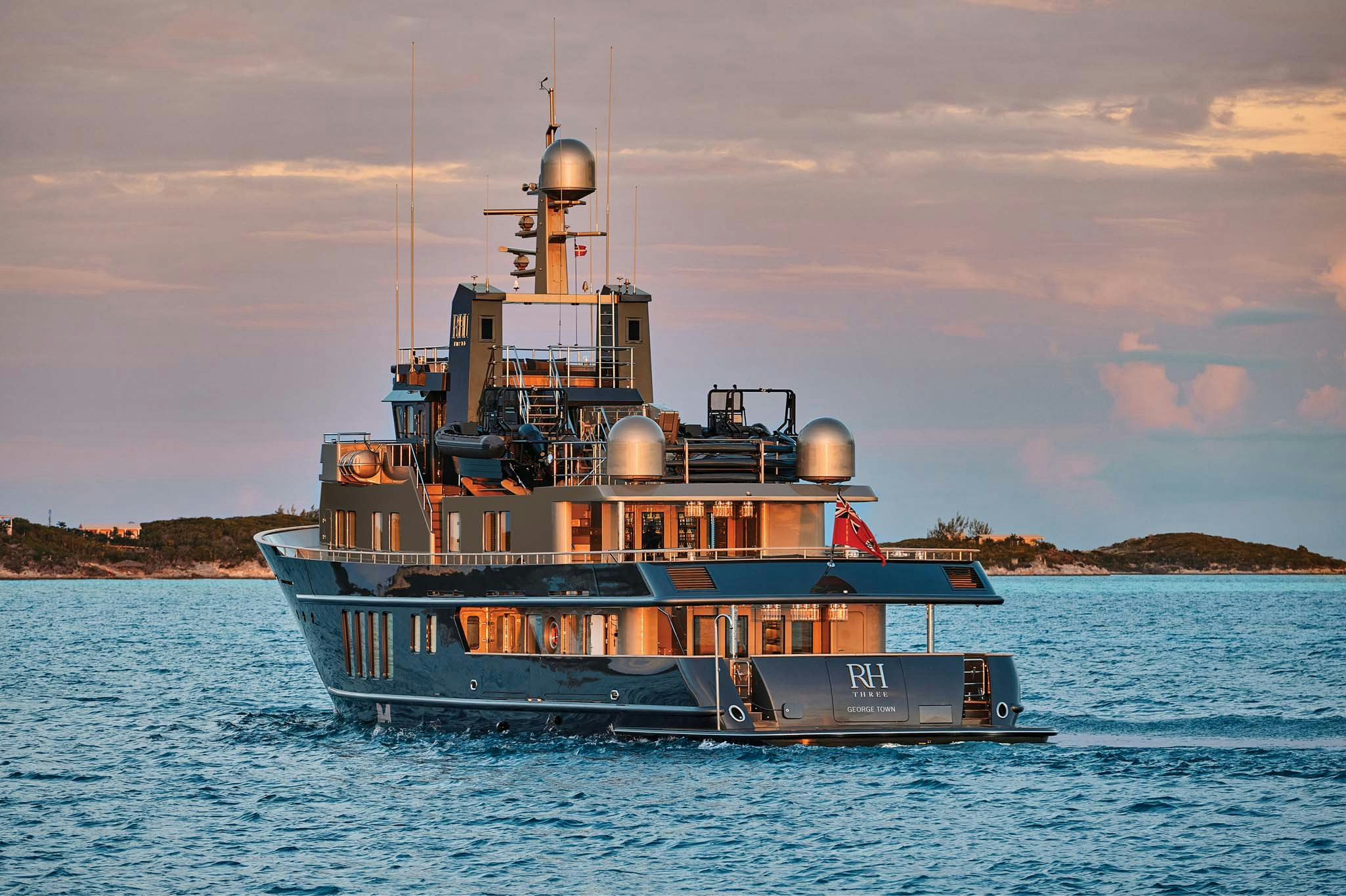 a boat in the water aboard RH THREE Yacht for Charter