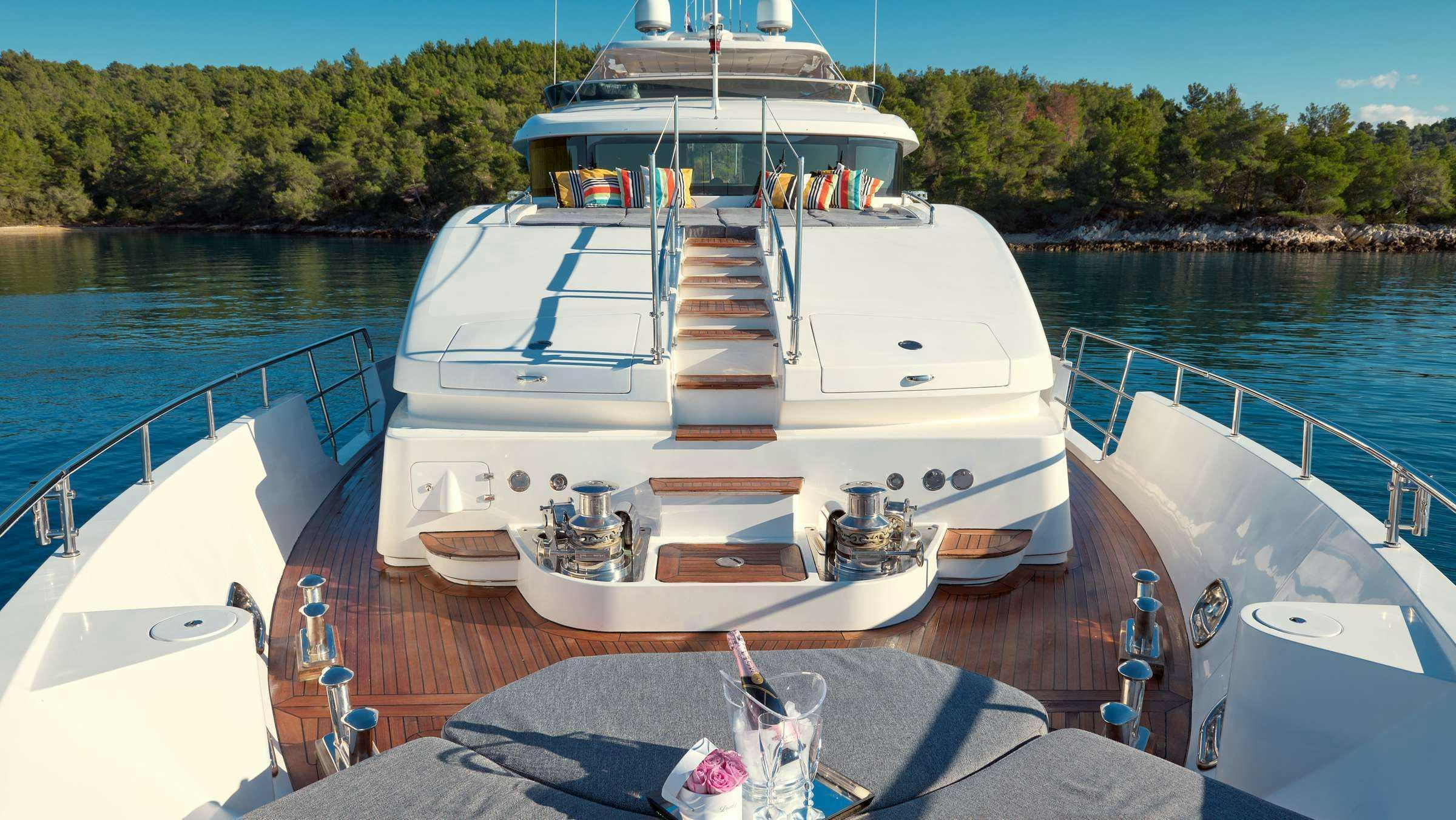 a boat on a dock aboard OCEAN DRIVE Yacht for Charter