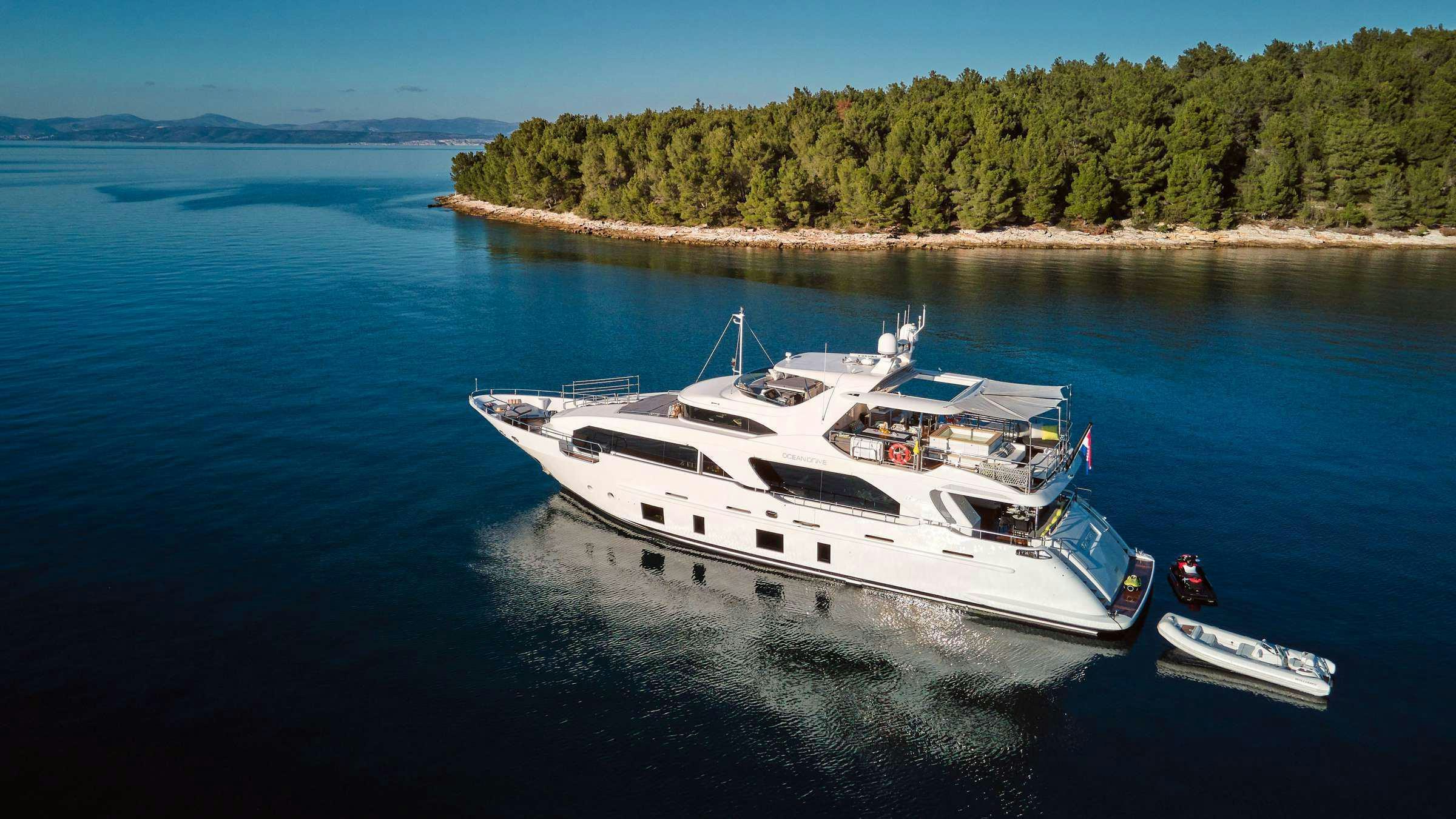 a boat on the water aboard OCEAN DRIVE Yacht for Charter