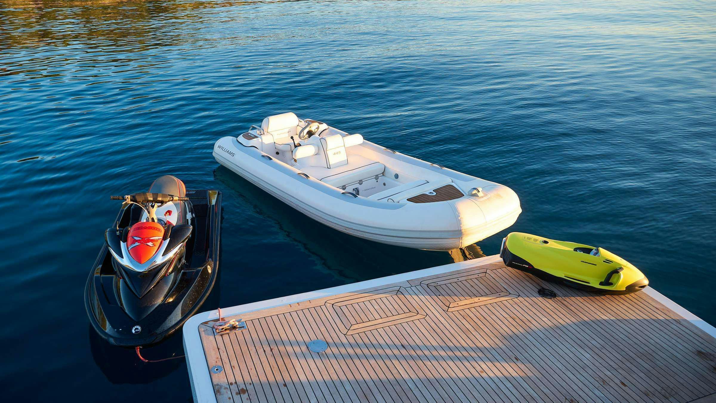 a boat on the water aboard OCEAN DRIVE Yacht for Charter