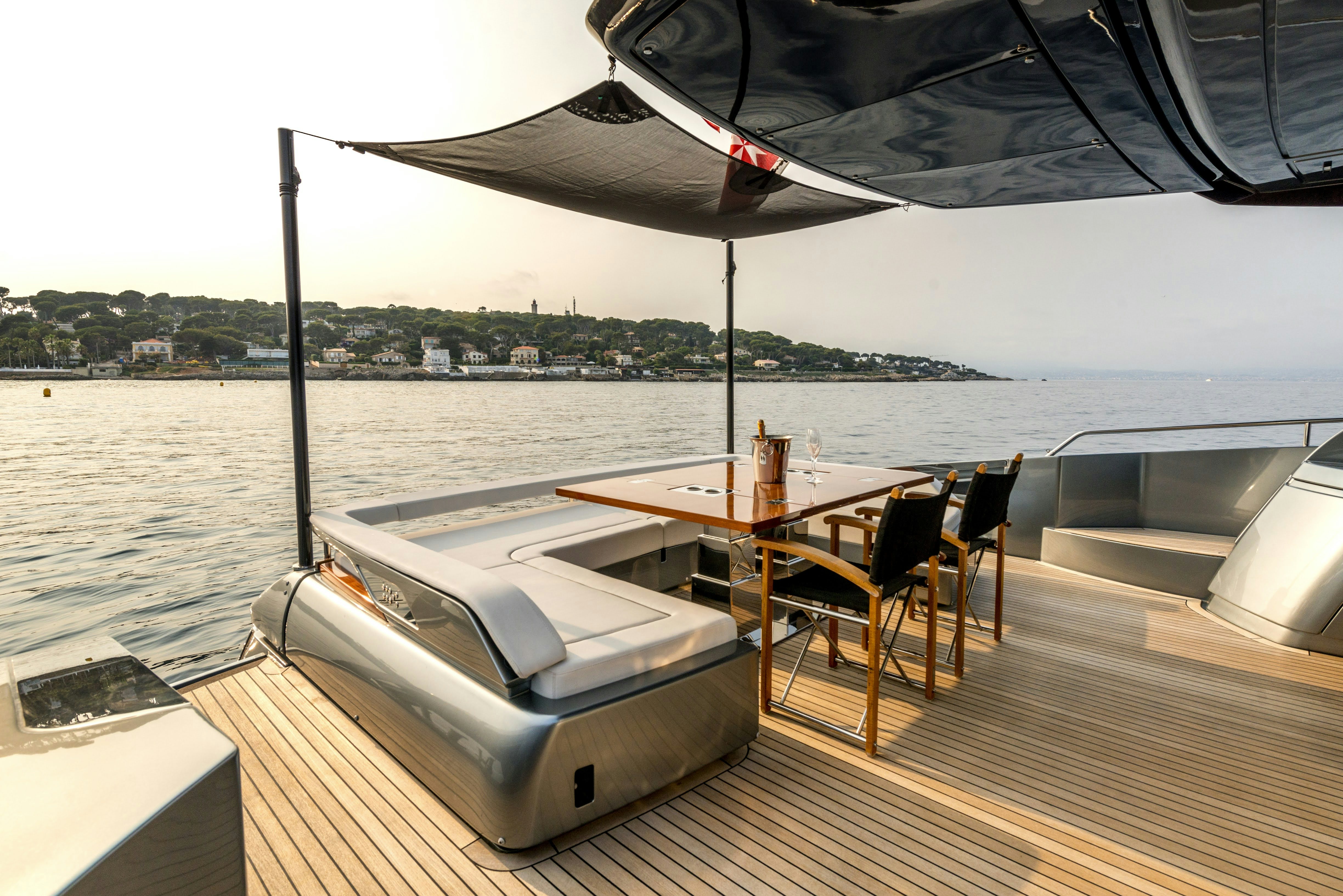 a boat on the water aboard Gecua Yacht for Charter