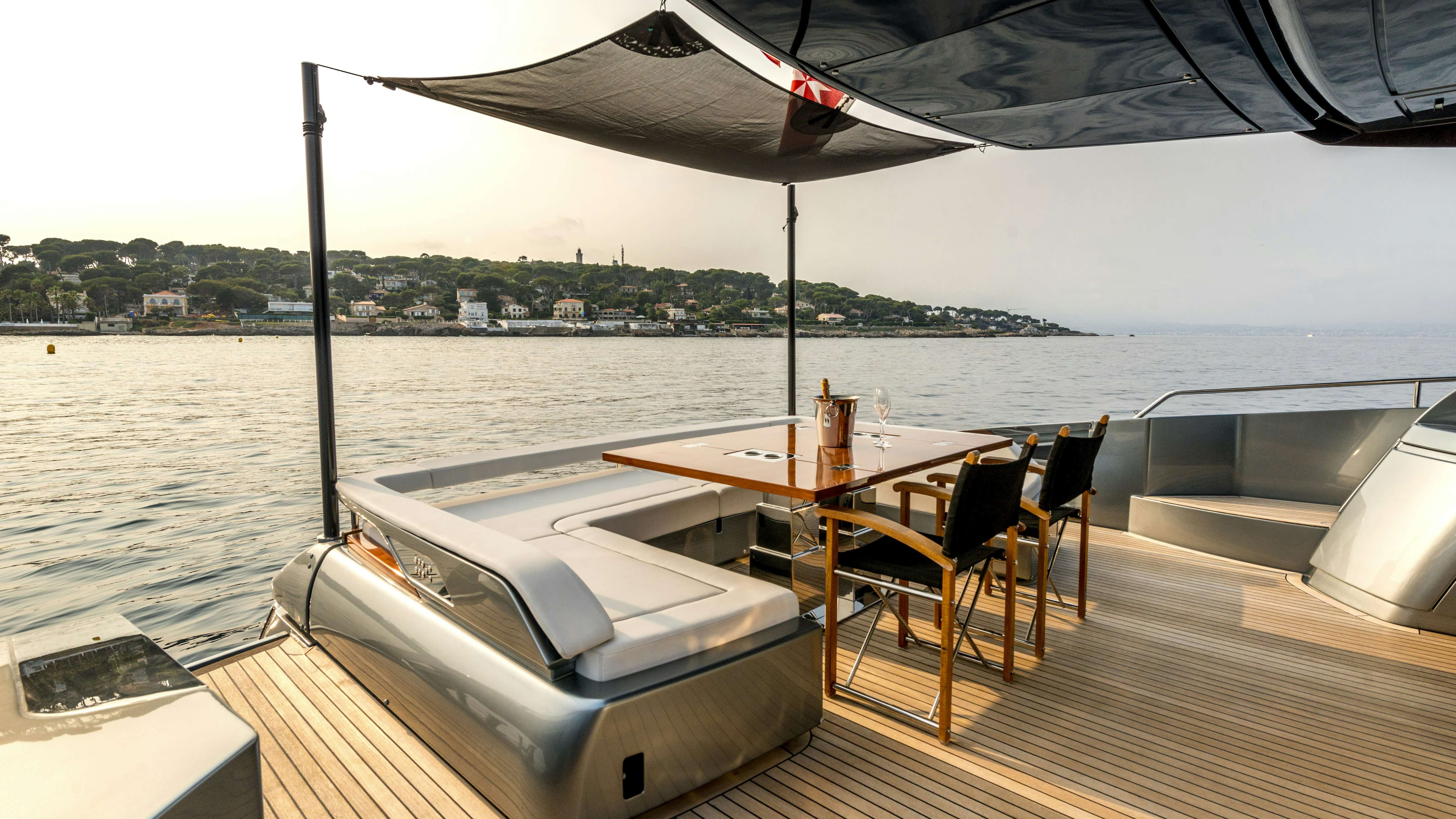 a boat on the water aboard Gecua Yacht for Charter