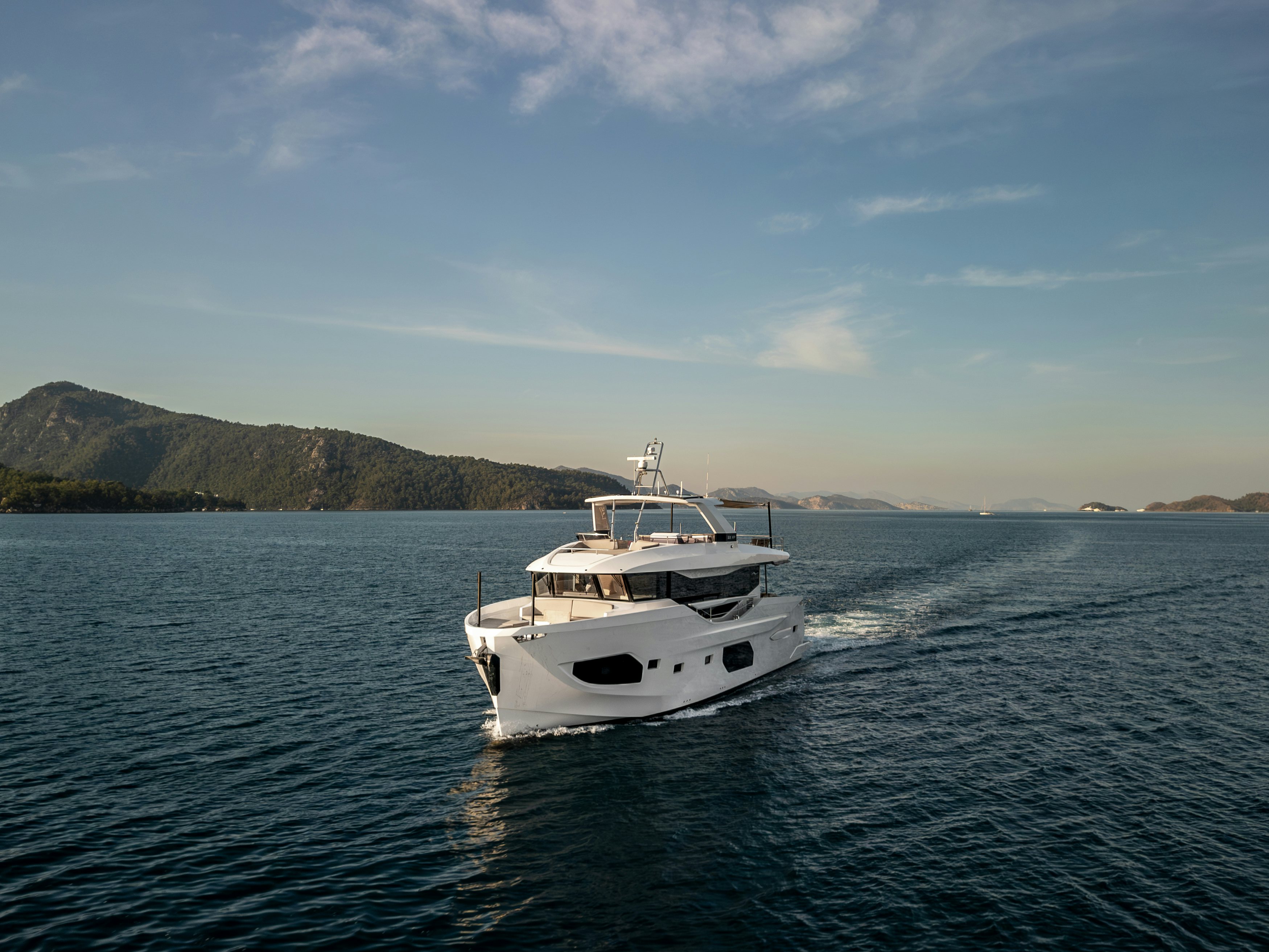 a boat in the water aboard LITTLE MERMAID Yacht for Sale