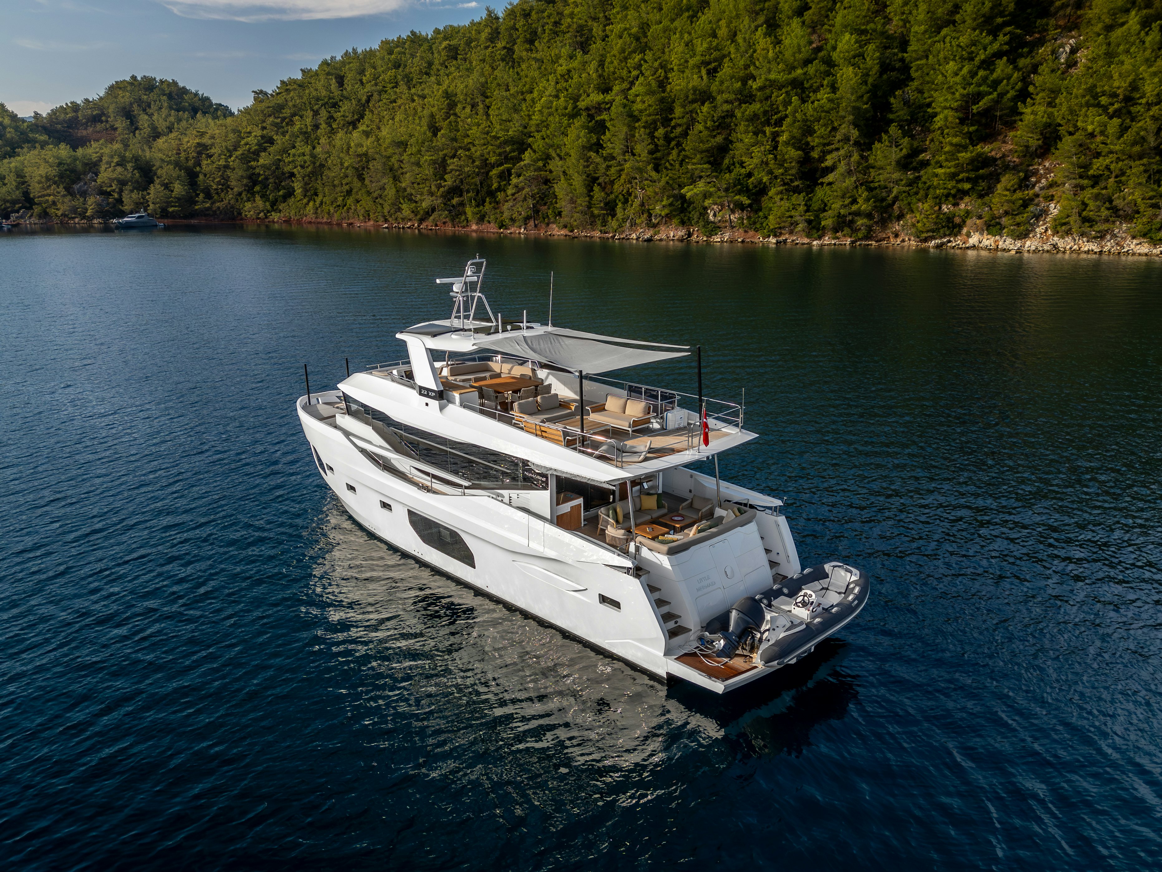 a boat on the water aboard LITTLE MERMAID Yacht for Sale