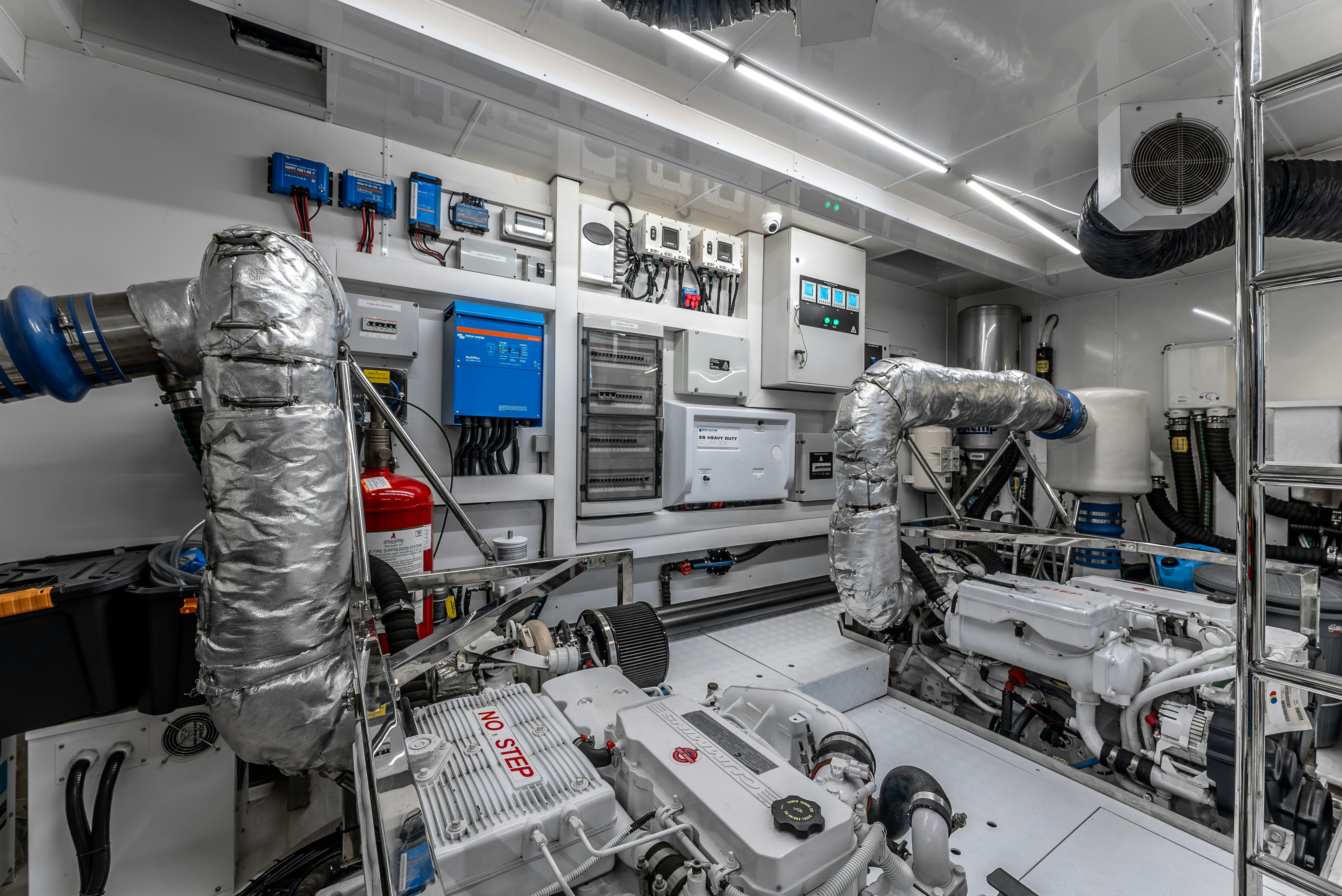 a large white machine with a skeleton aboard LITTLE MERMAID Yacht for Sale