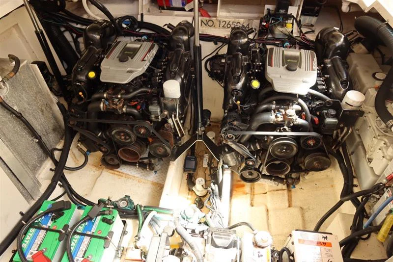 a machine with wires and other parts aboard BON VOYAGE Yacht for Sale