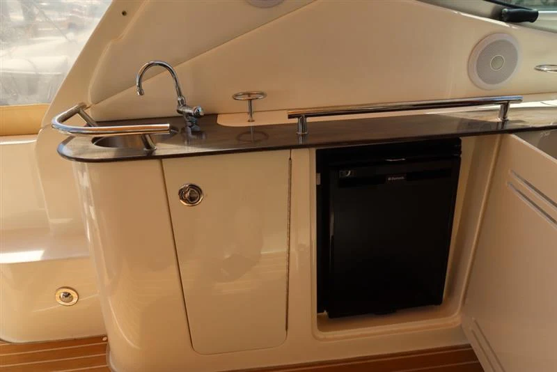 a sink with a faucet aboard BON VOYAGE Yacht for Sale