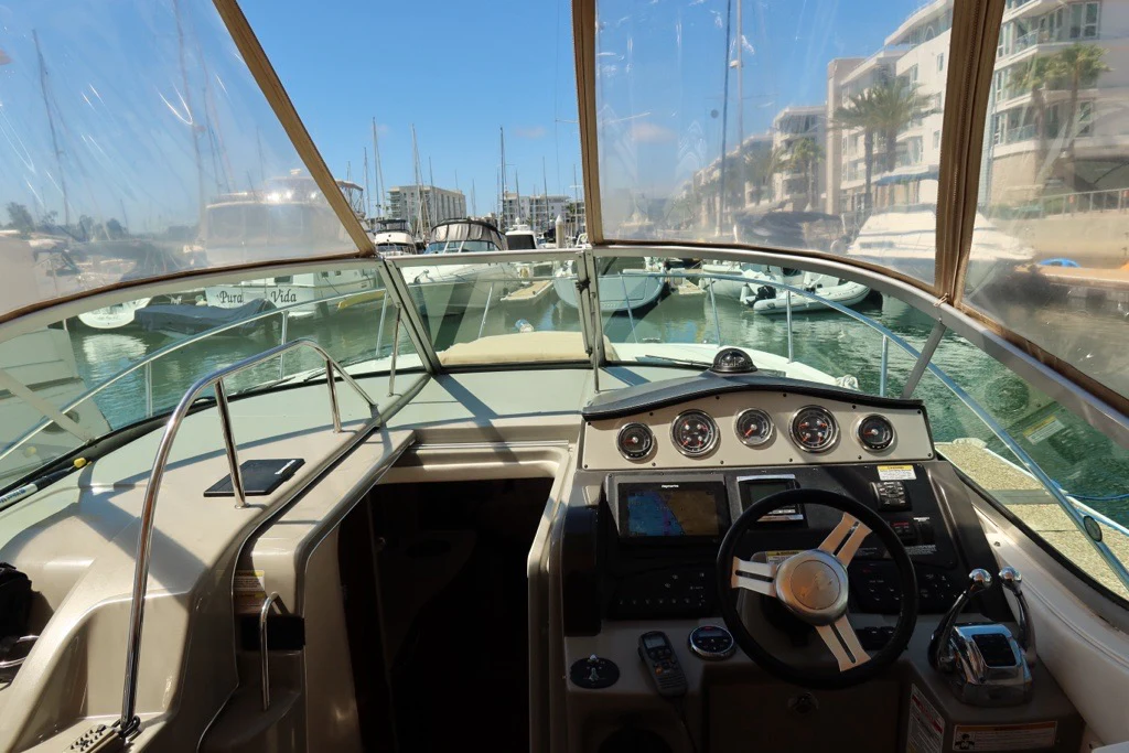 inside of a car aboard BON VOYAGE Yacht for Sale