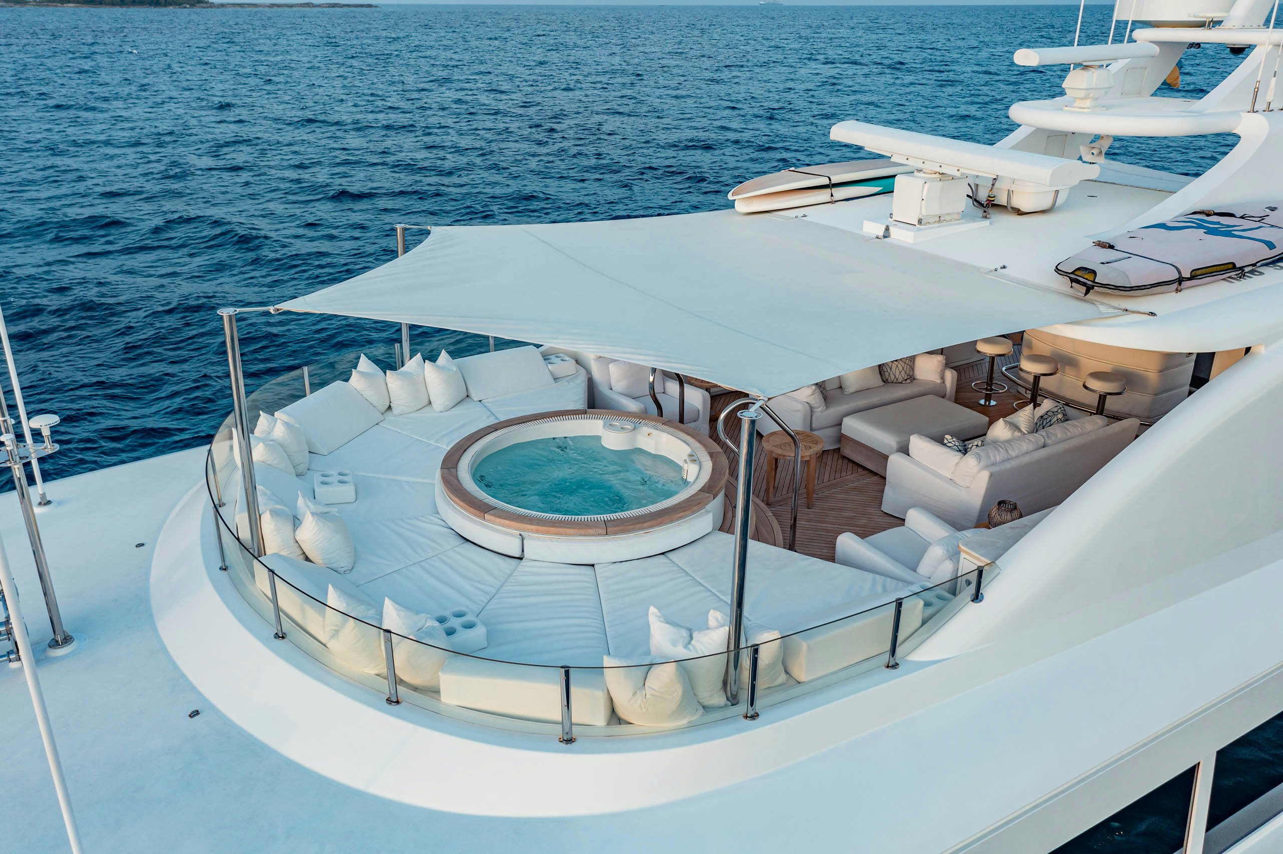 a boat on the water aboard MIRABELLA Yacht for Charter