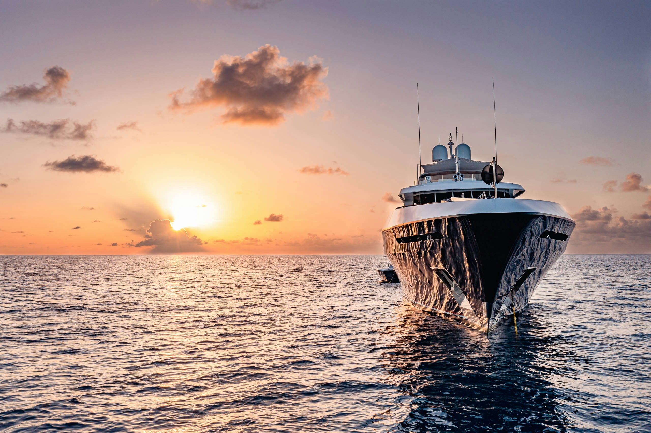 a boat in the water aboard MIRABELLA Yacht for Charter