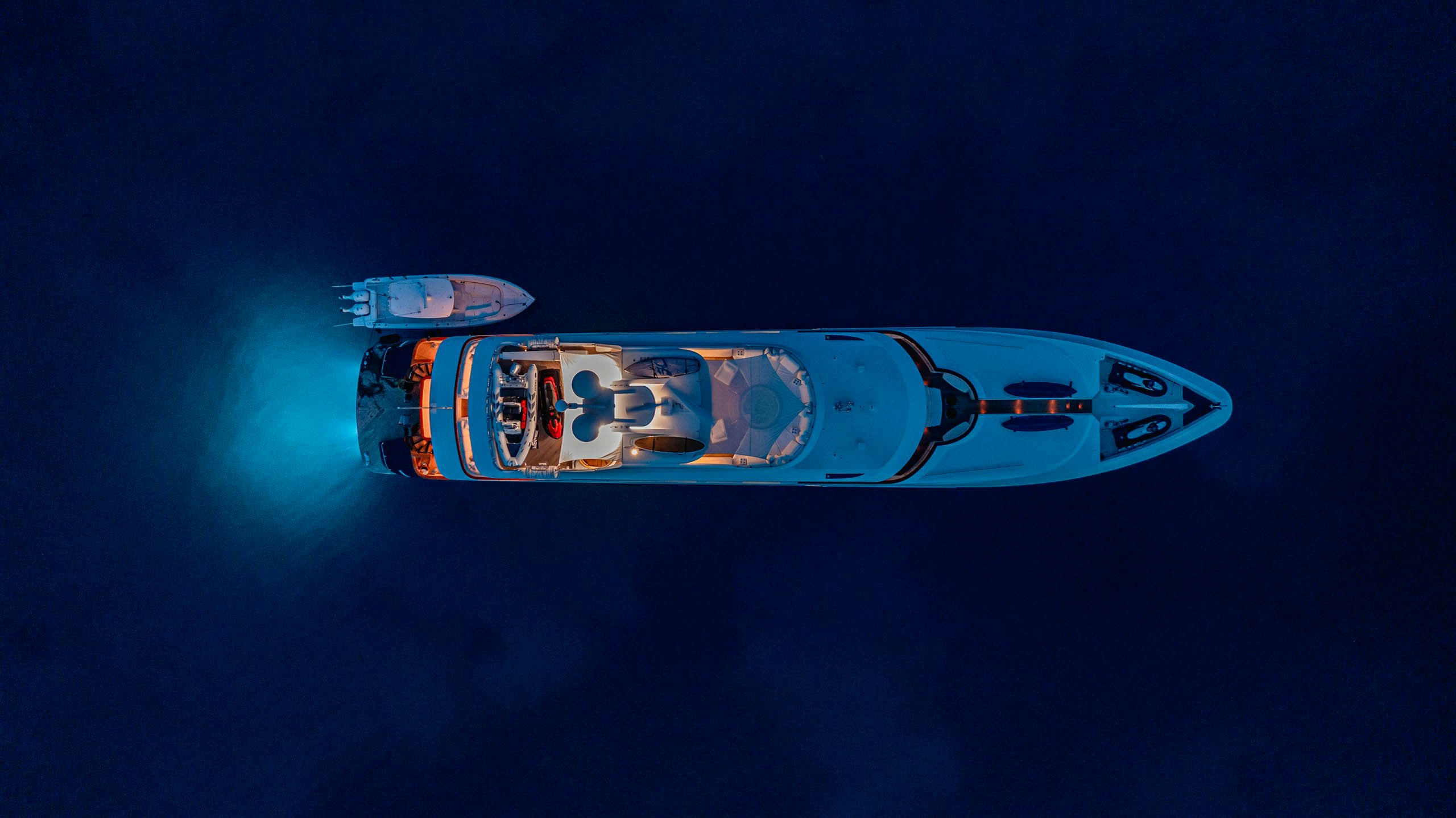 a blue and red object aboard MIRABELLA Yacht for Charter