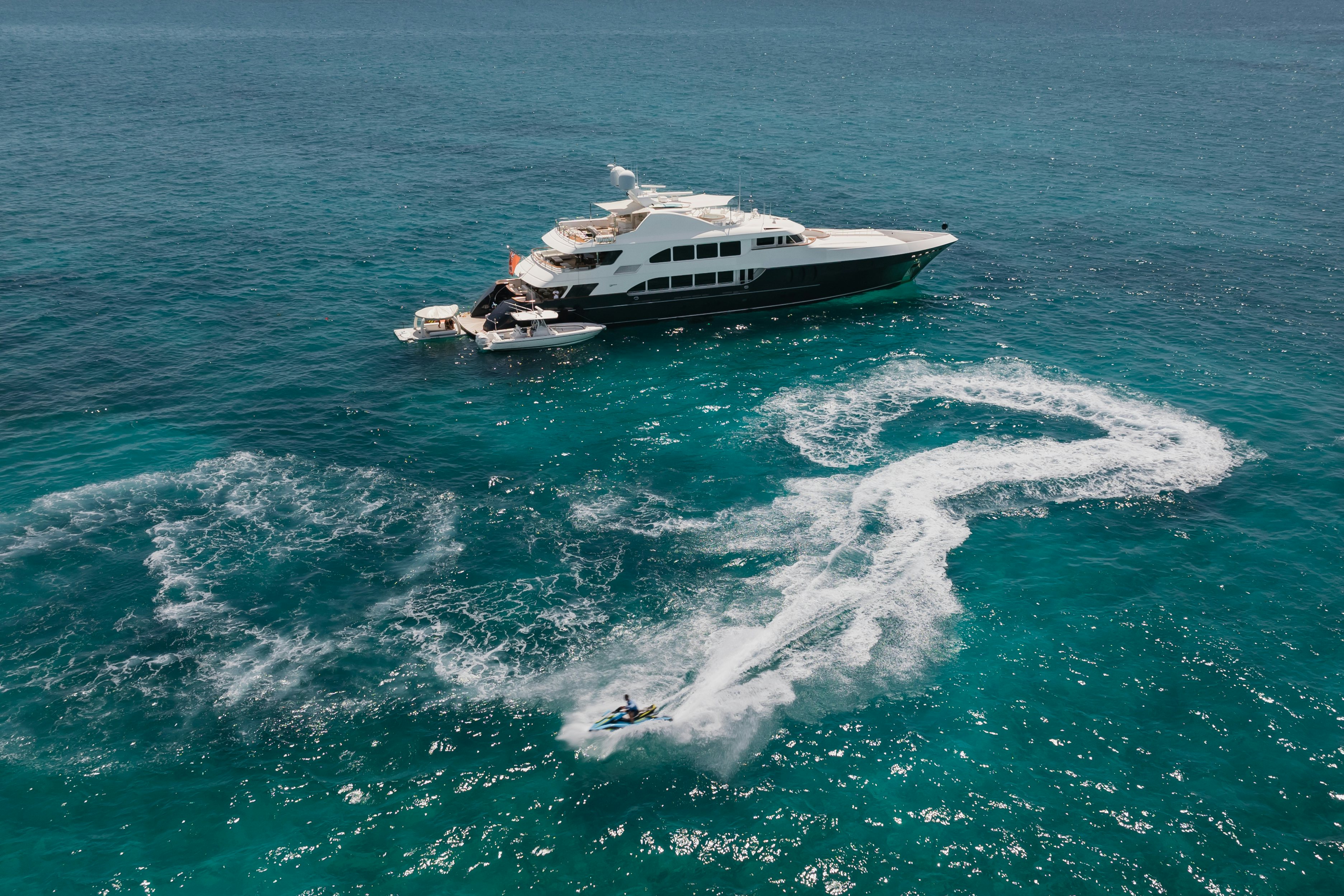 a boat on the water aboard MIRABELLA Yacht for Sale