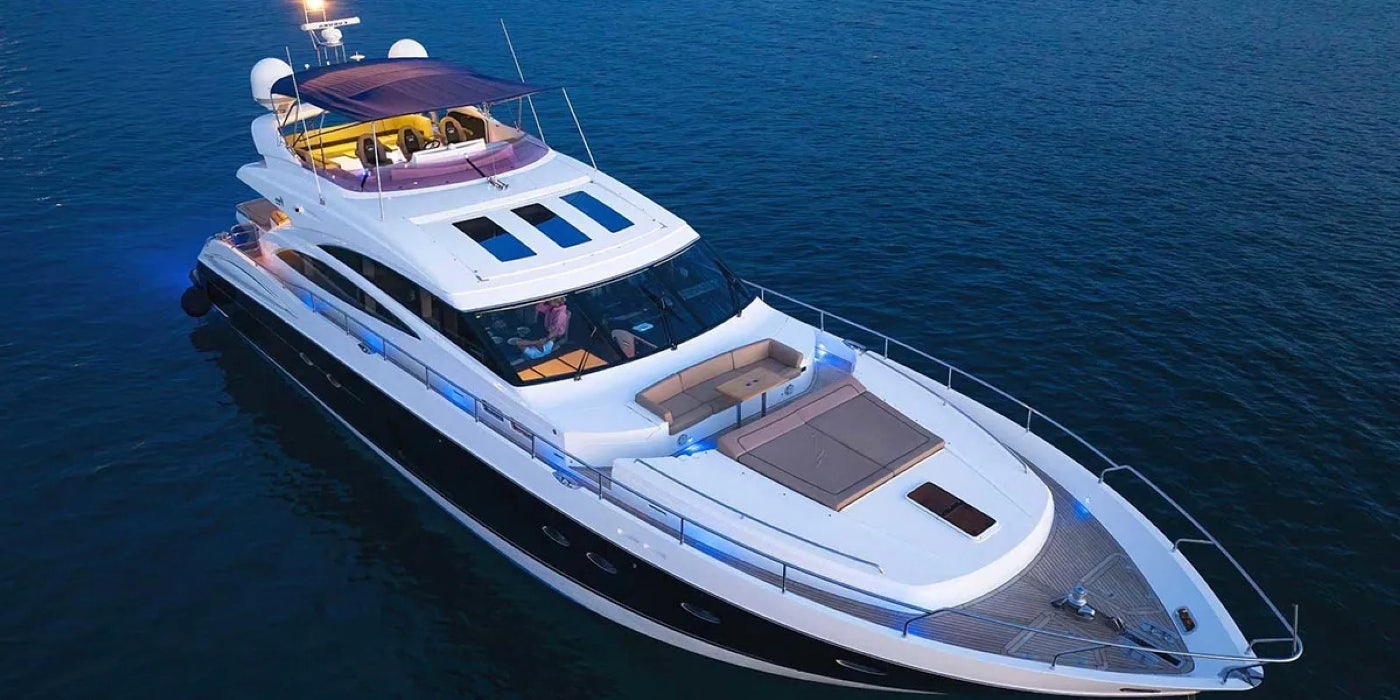 a boat on the water aboard AGAVE Yacht for Sale