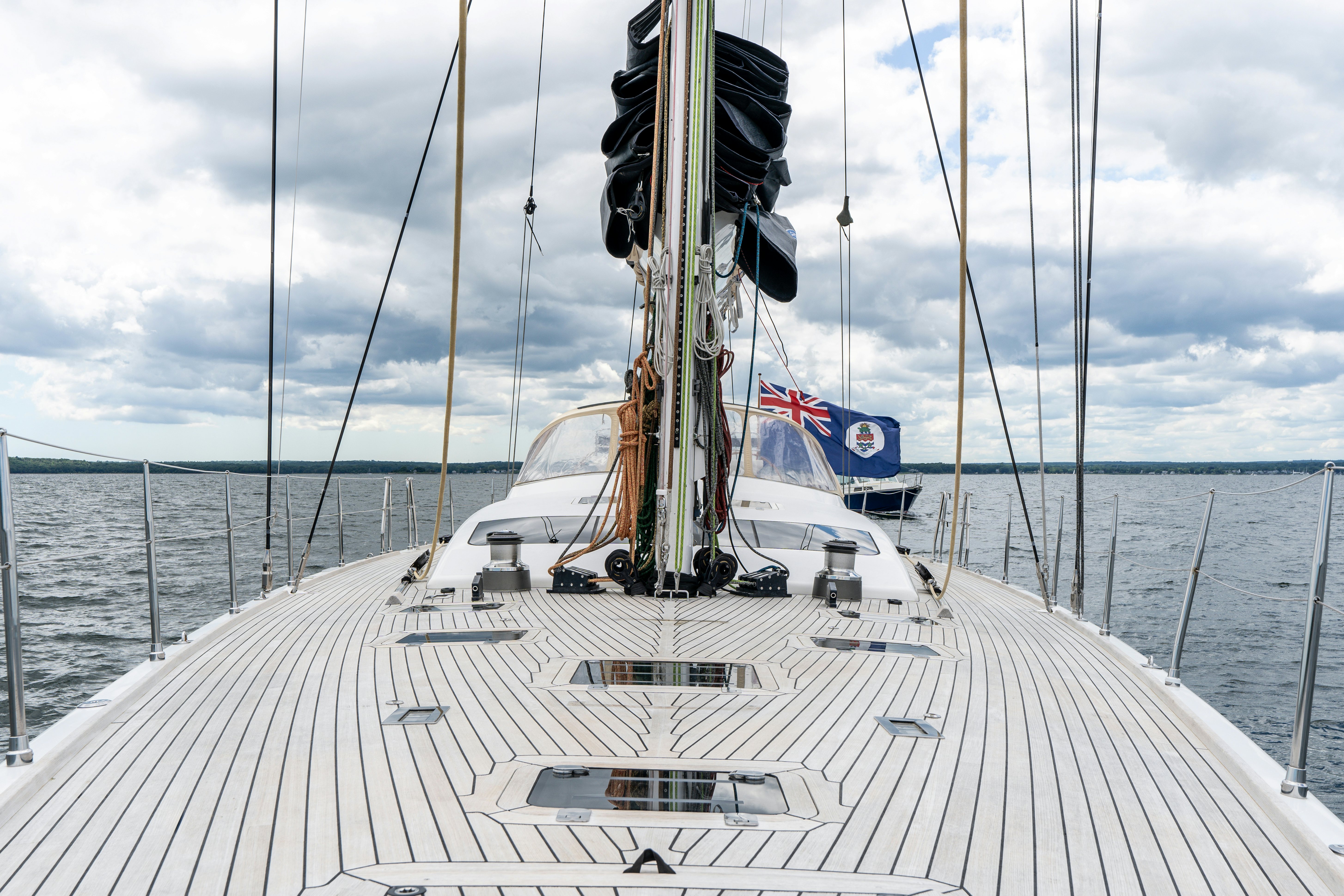 a boat on the water aboard WHITE RHINO Yacht for Sale