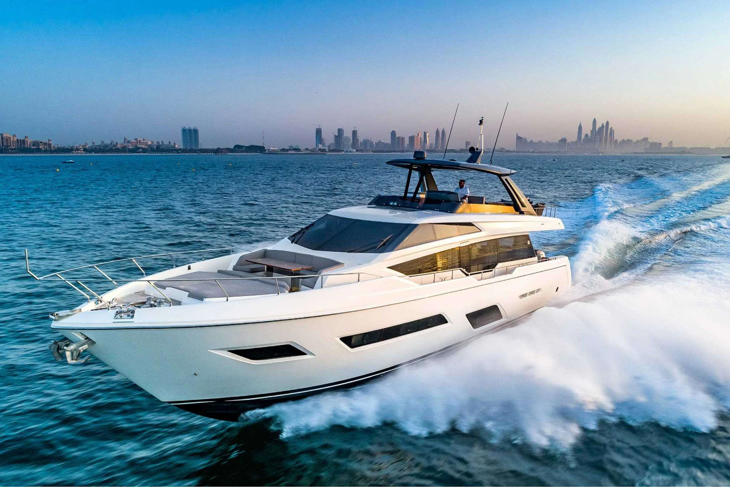 a boat on the water aboard PICCOLINO Yacht for Sale
