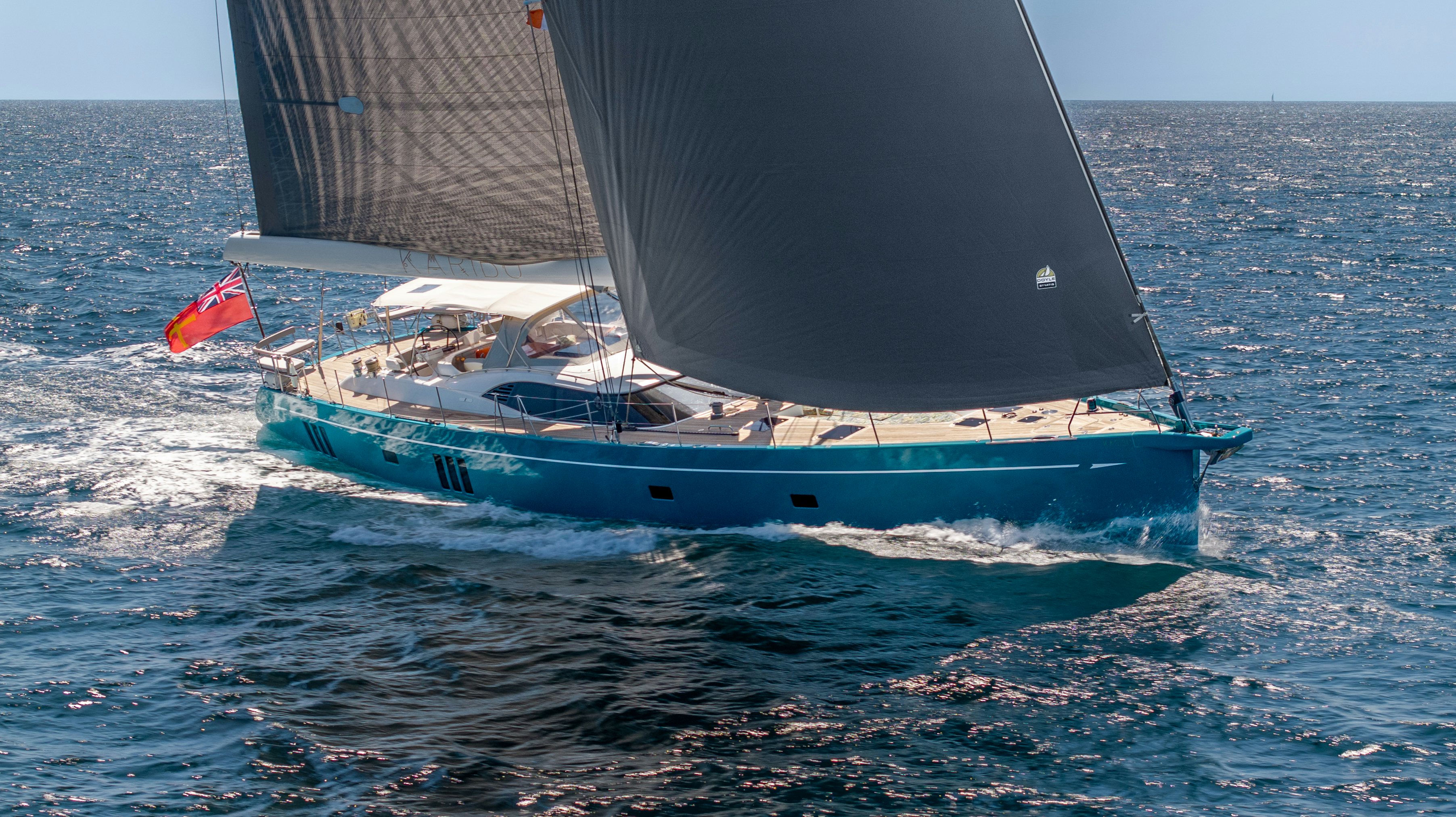 a boat on the water aboard KARIBU Yacht for Sale