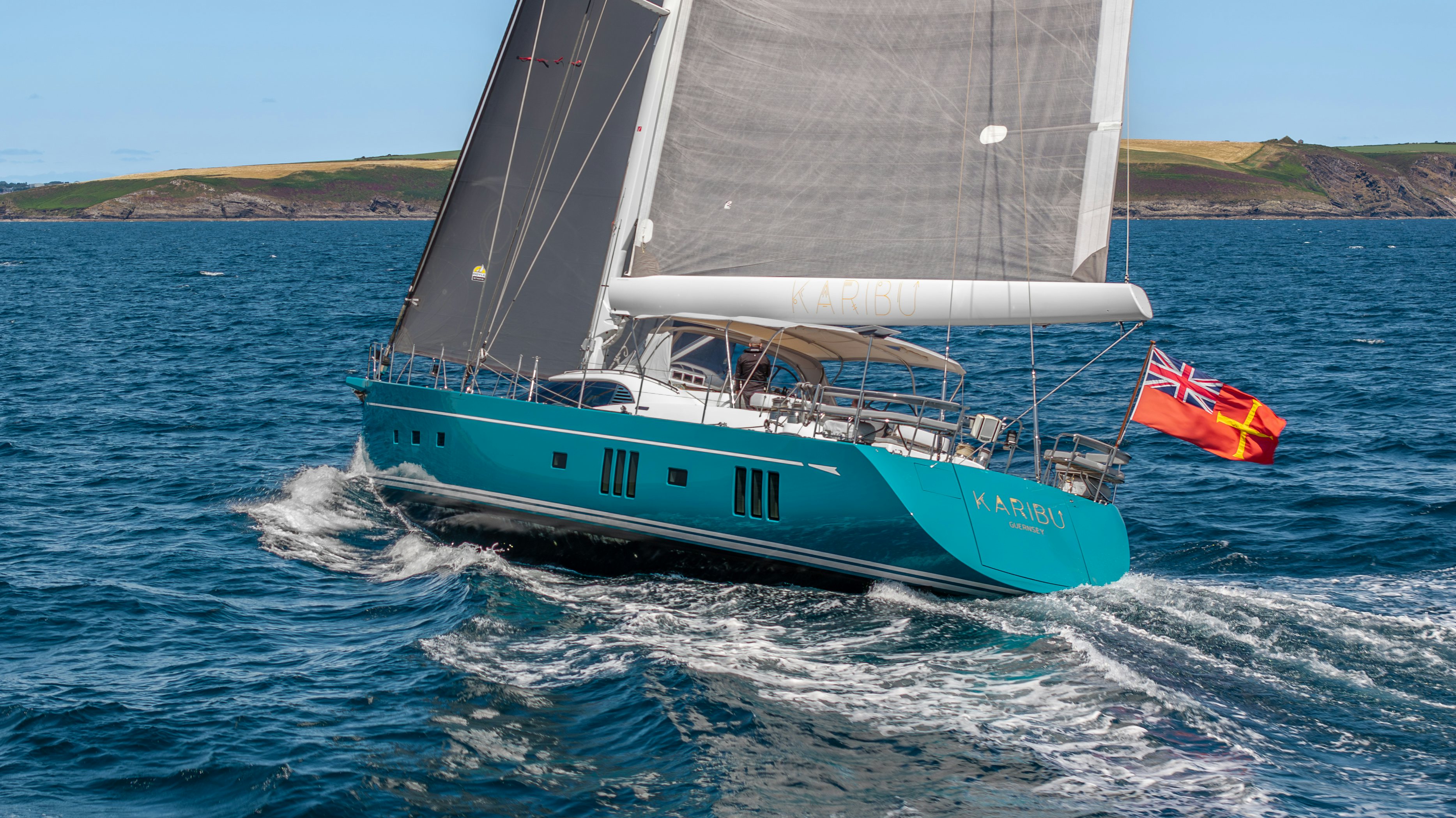 a boat on the water aboard KARIBU Yacht for Sale