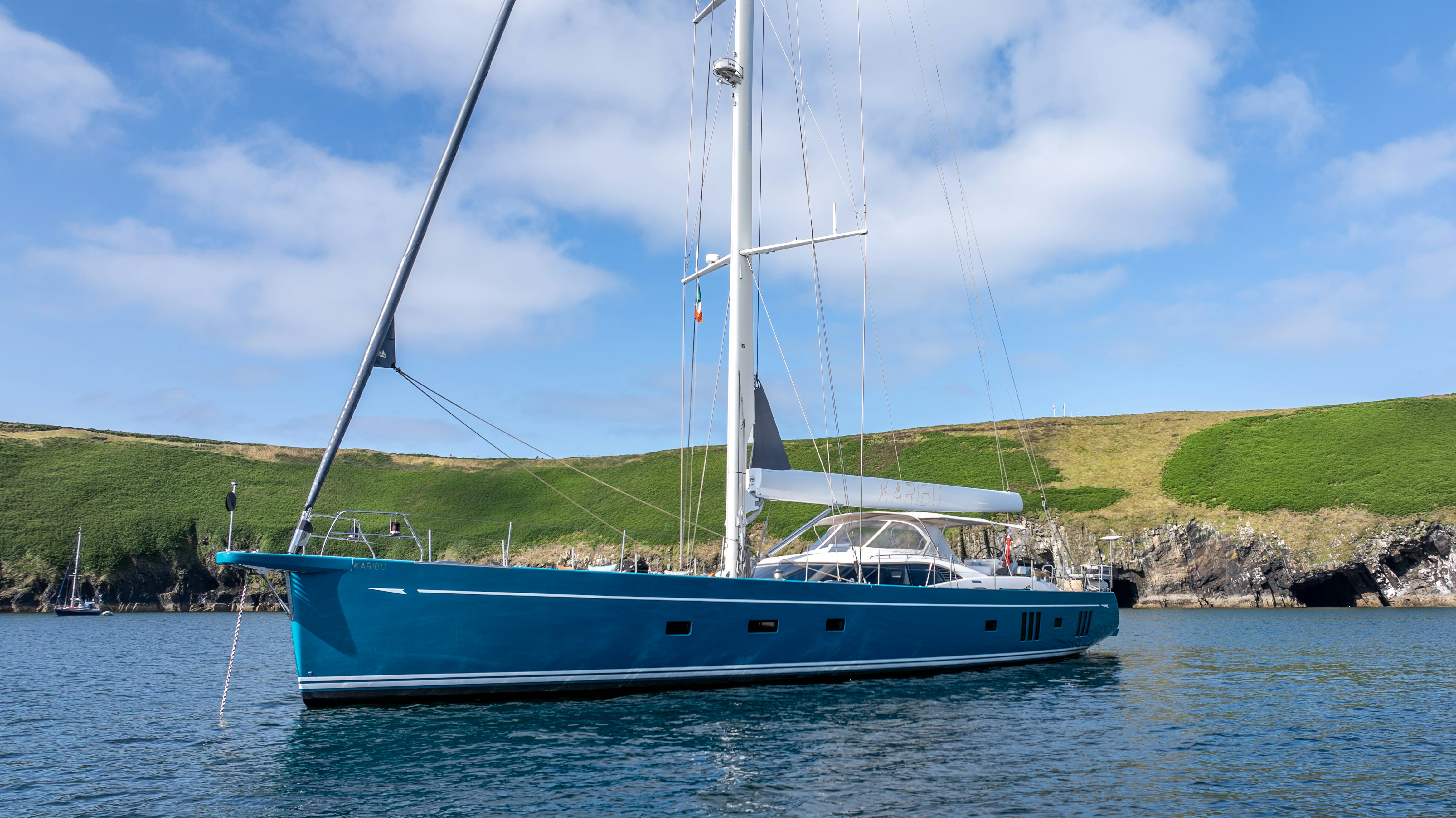 a boat on the water aboard KARIBU Yacht for Sale
