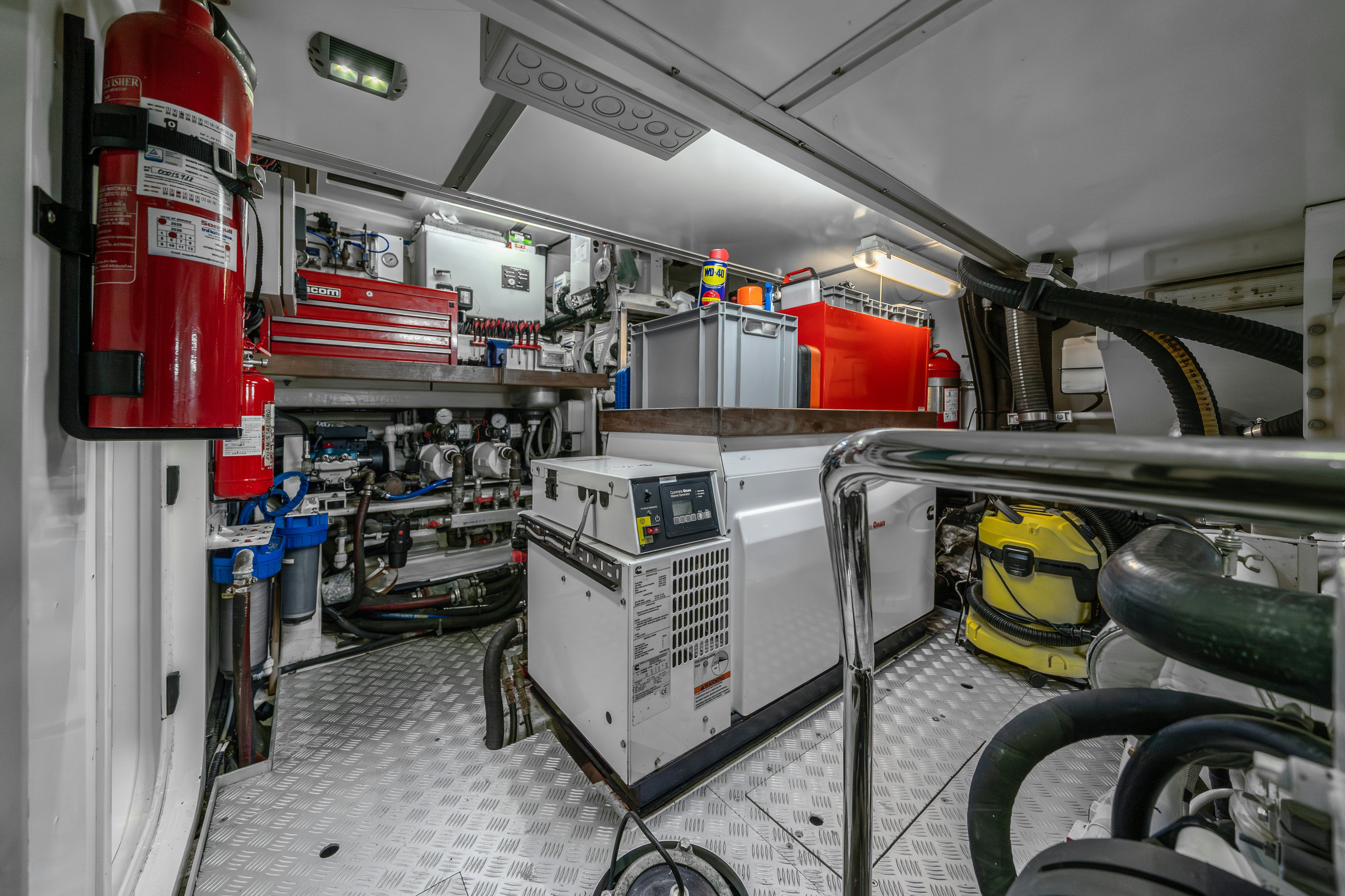 a large factory with machinery aboard KARIBU Yacht for Sale