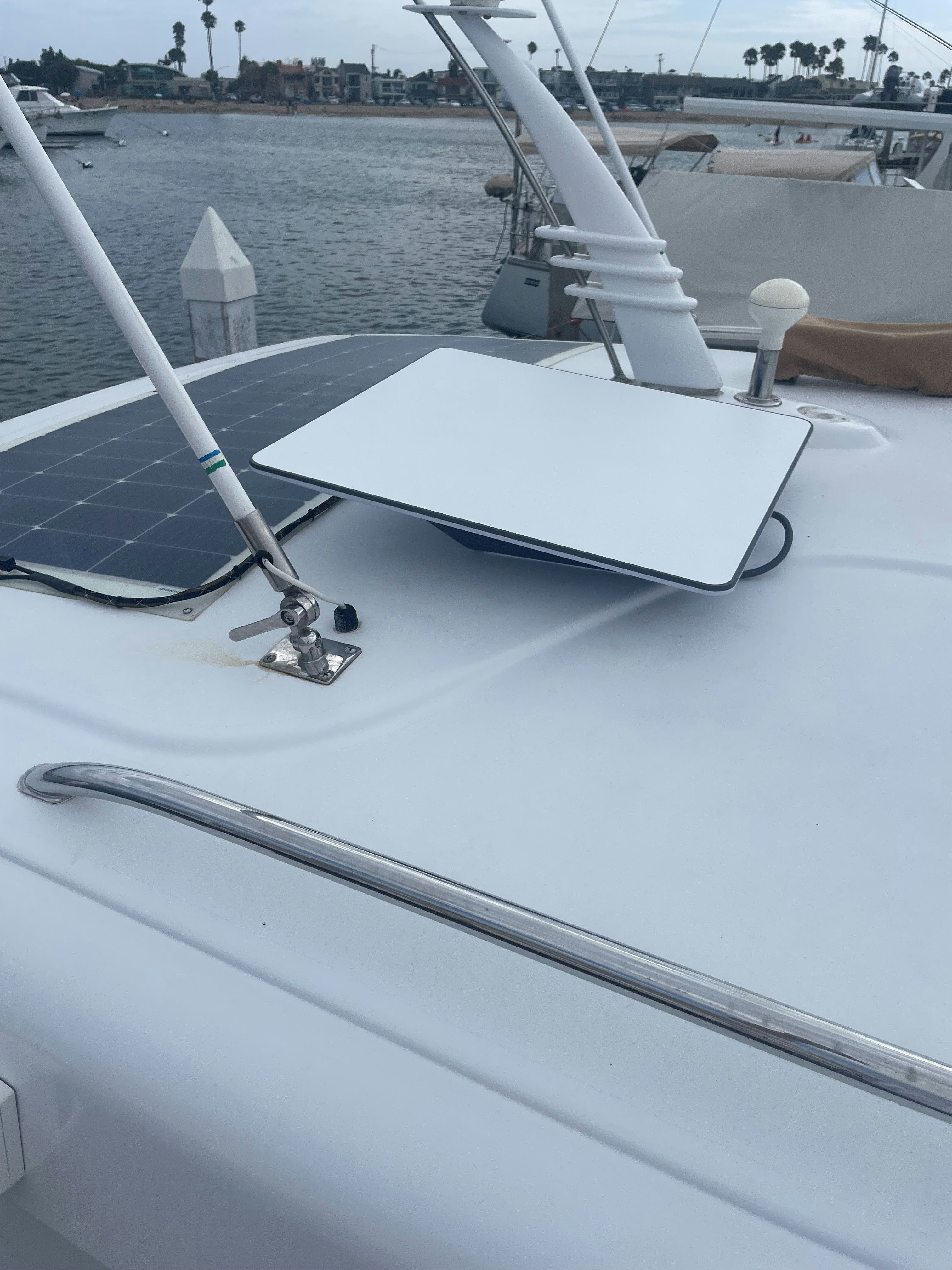 a laptop on a table aboard TRANQUILITY Yacht for Sale
