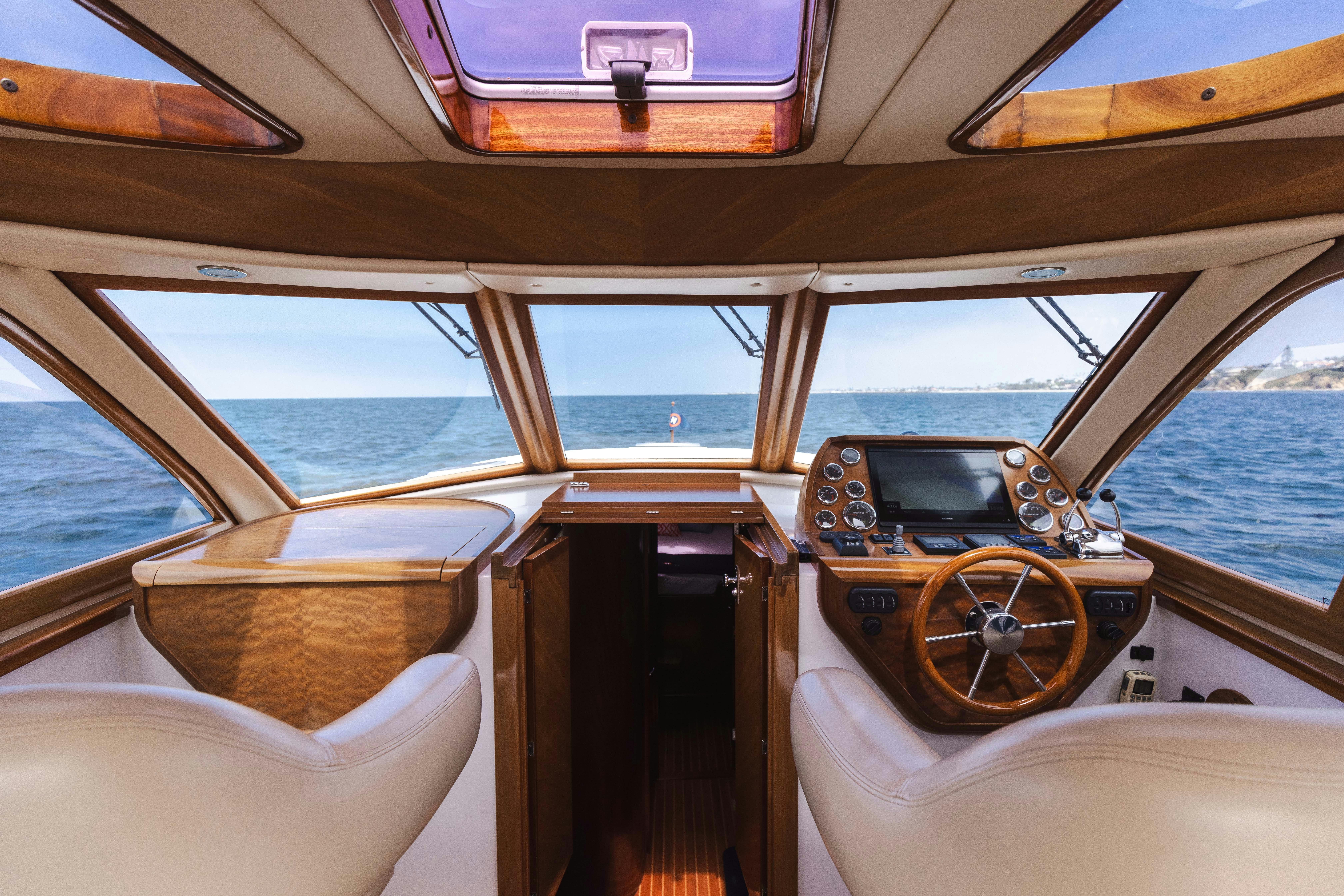 the inside of a boat aboard TRANQUILITY Yacht for Sale