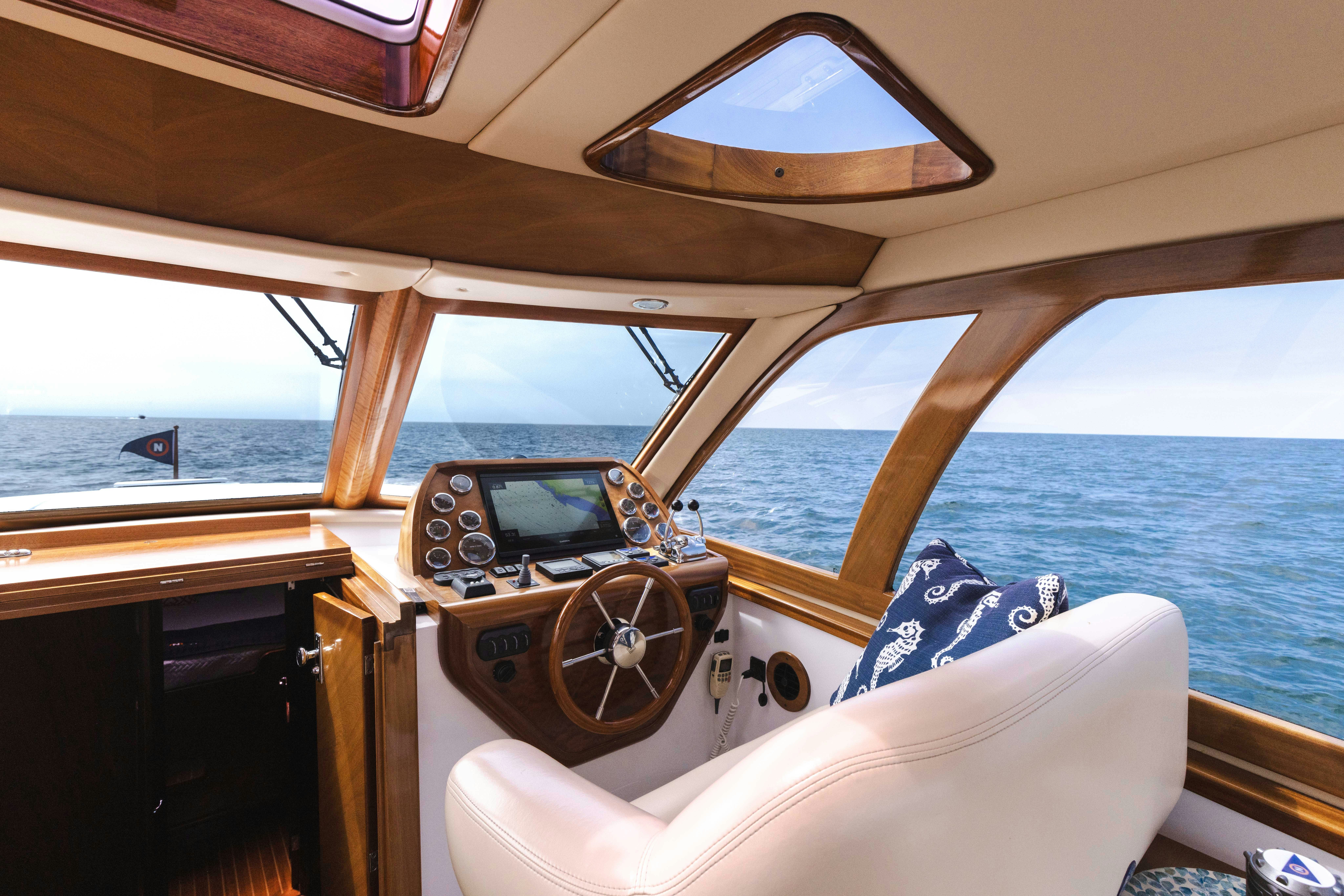 the inside of a boat aboard TRANQUILITY Yacht for Sale