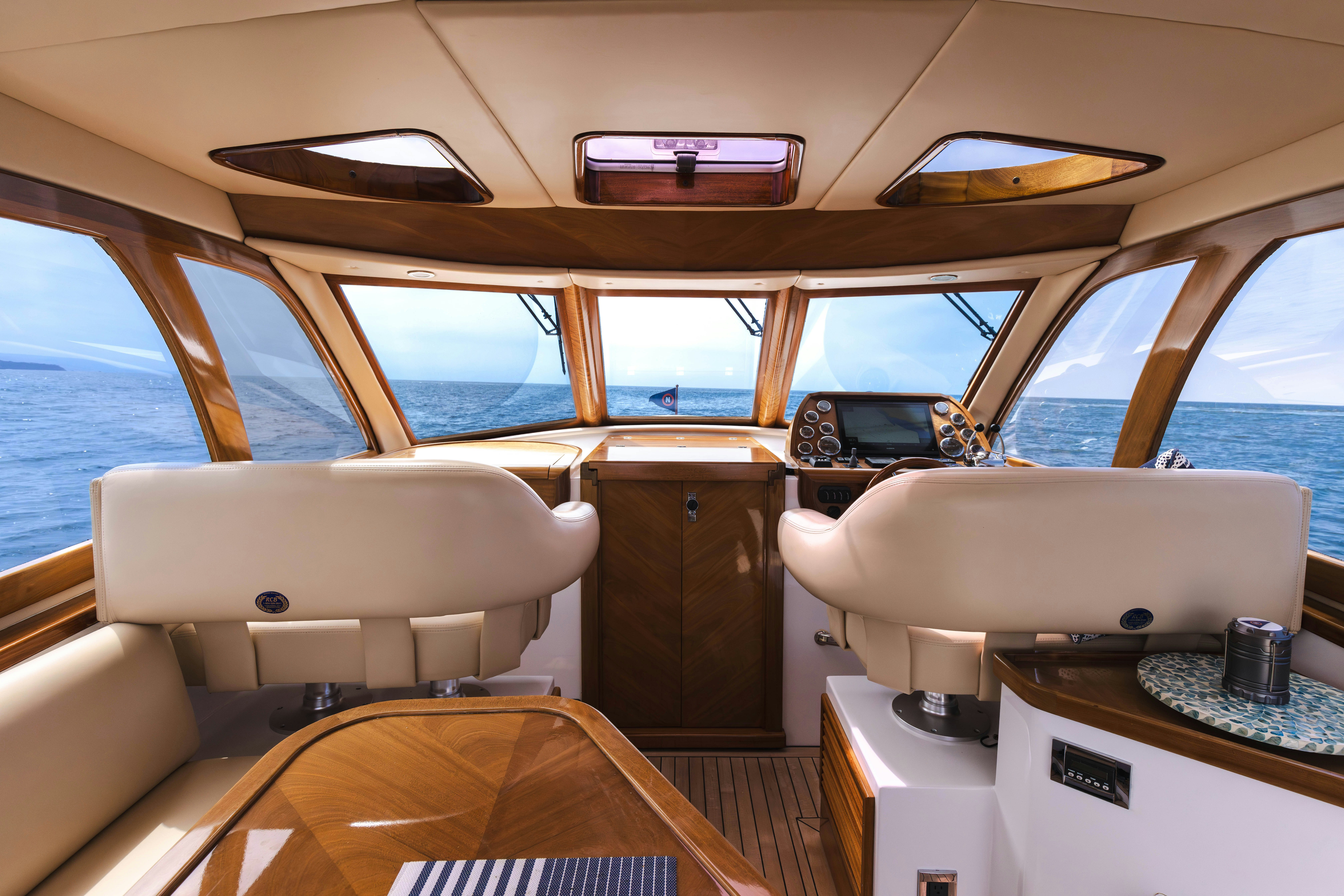 inside of a car aboard TRANQUILITY Yacht for Sale