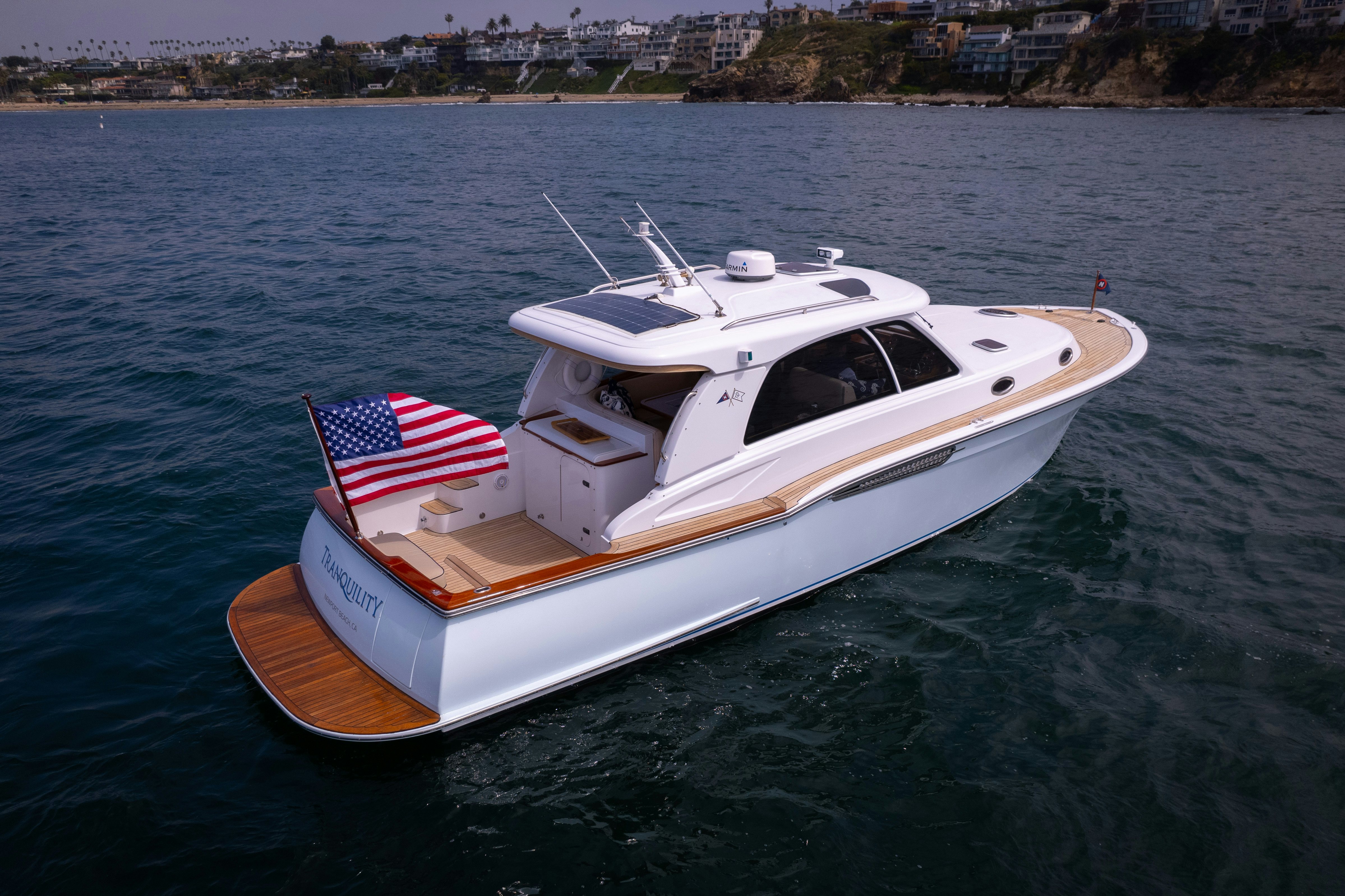 a boat in the water aboard TRANQUILITY Yacht for Sale
