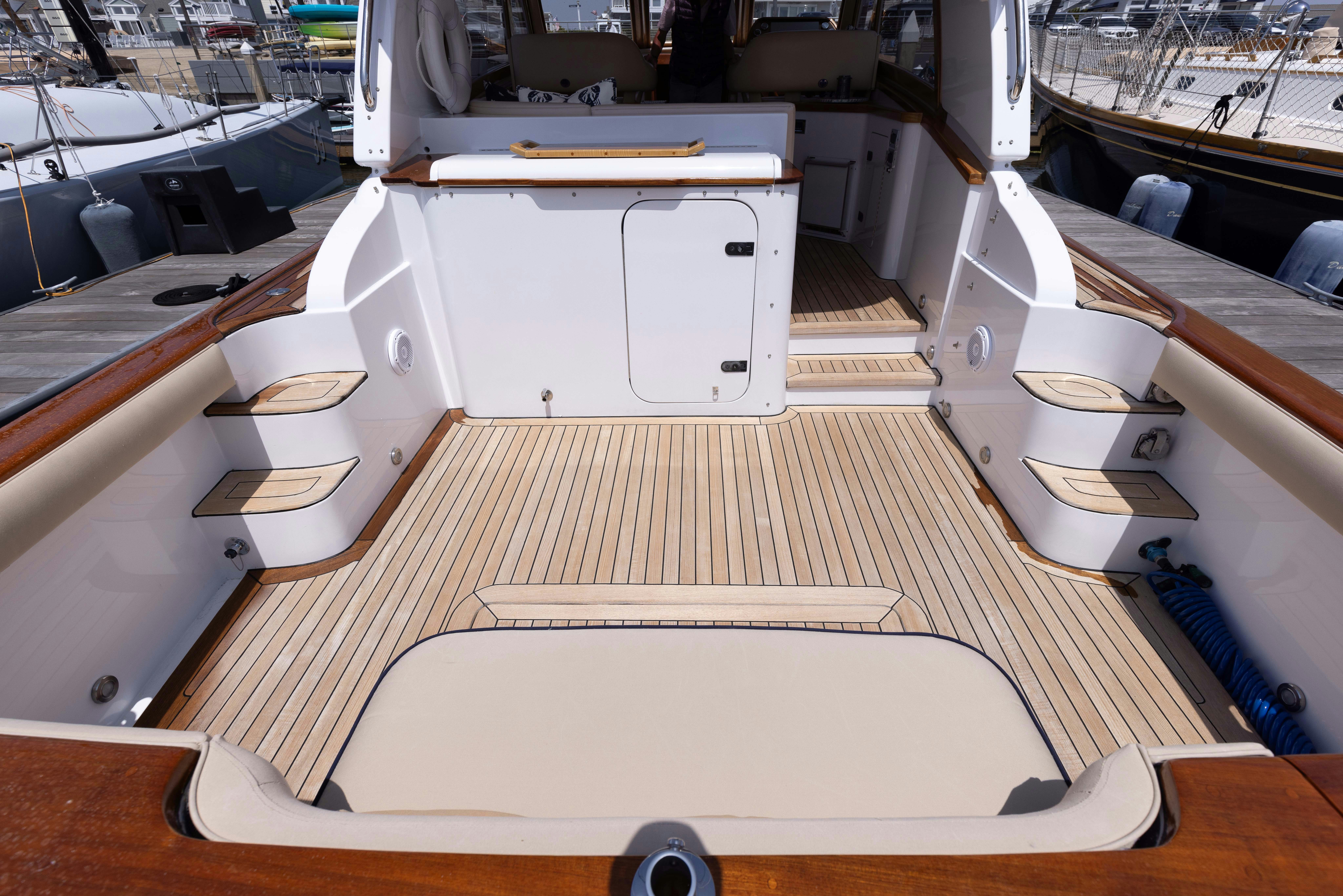 a large kitchen with a large white oven and a large white oven aboard TRANQUILITY Yacht for Sale