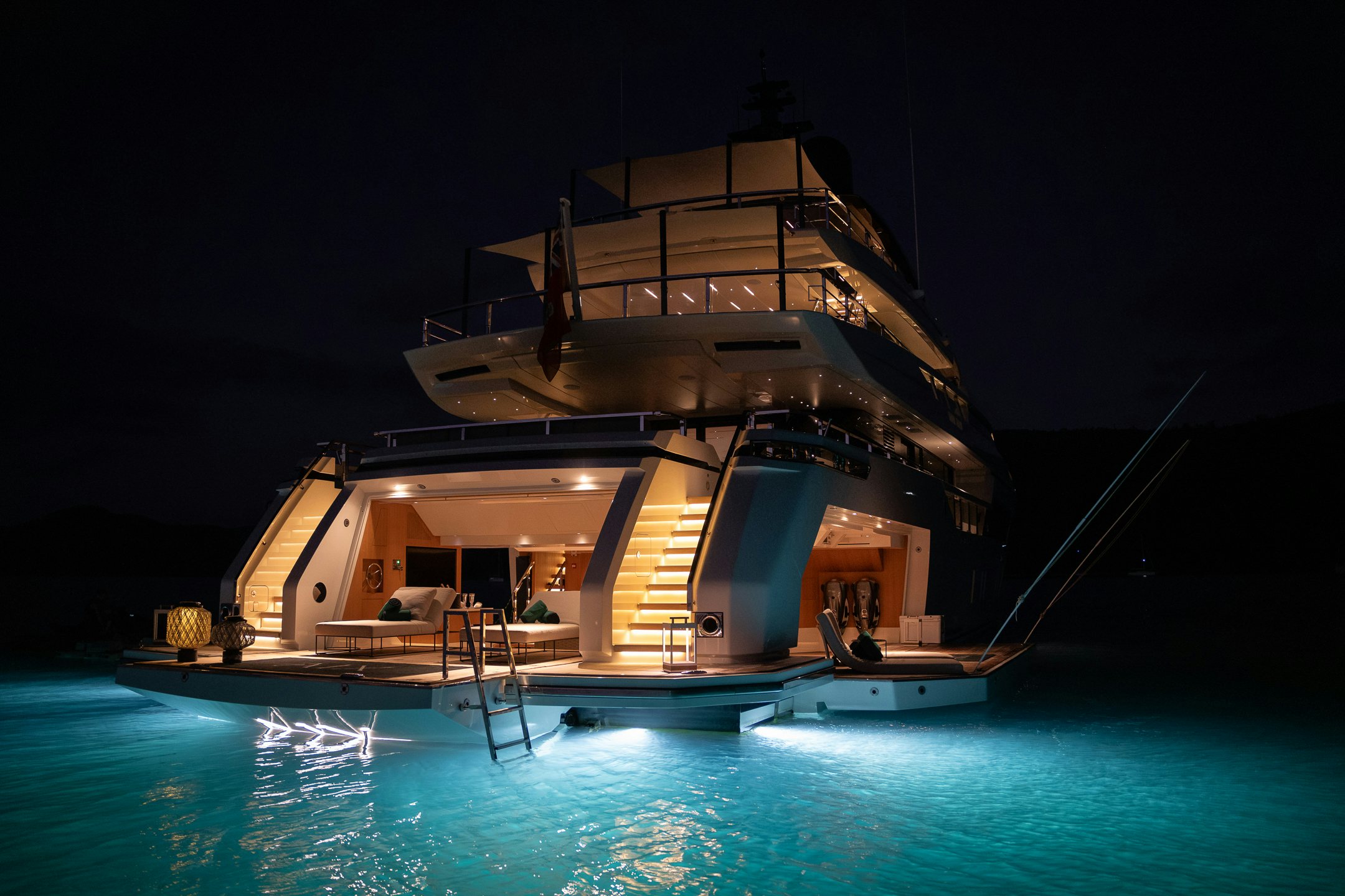 a boat on the water aboard AIX Yacht for Charter