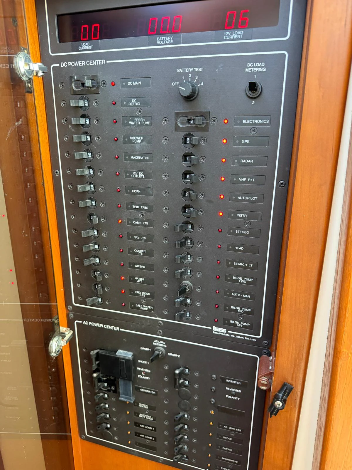 a black rectangular electronic device aboard LARK Yacht for Sale